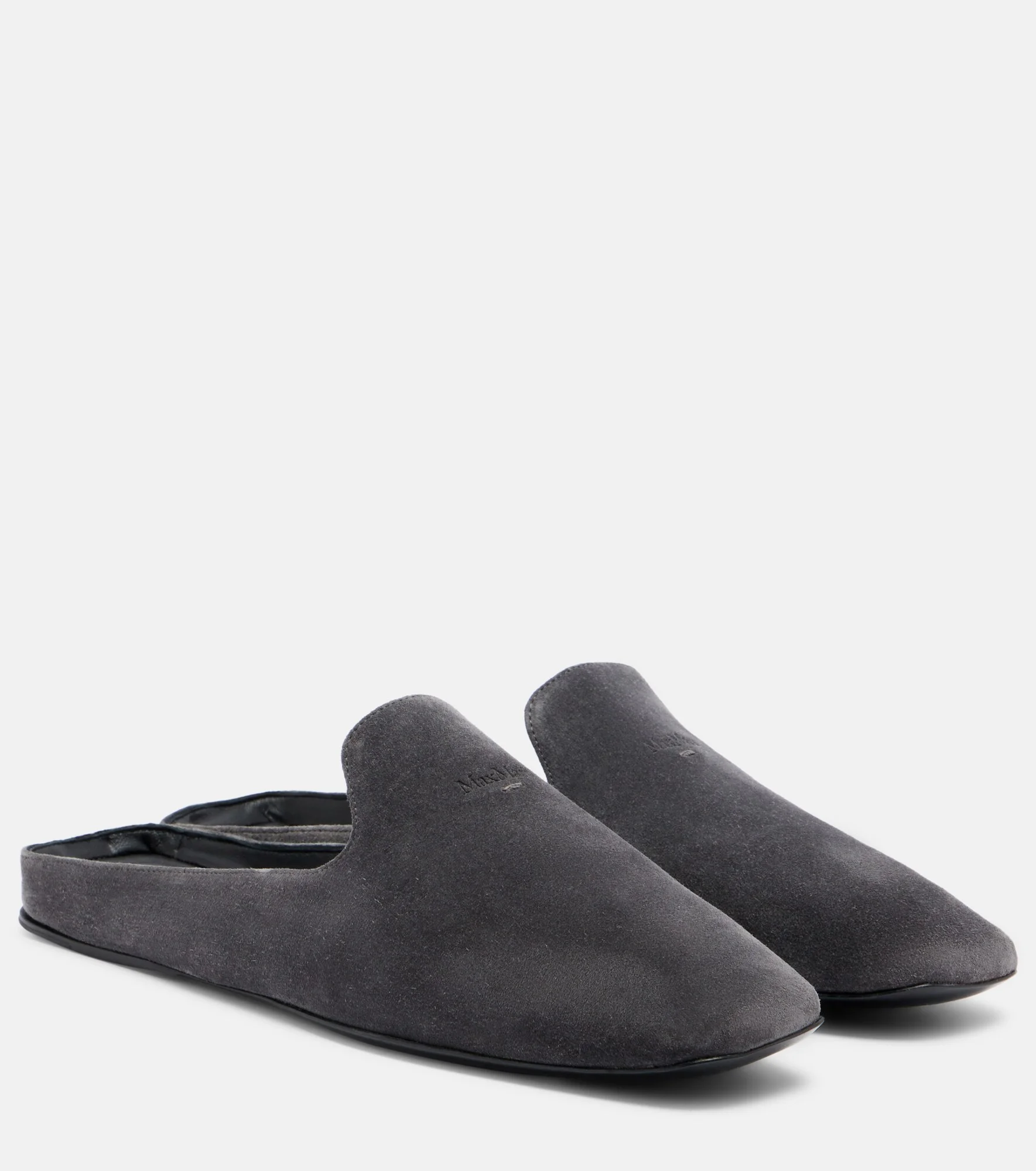 Logo suede mules - 1