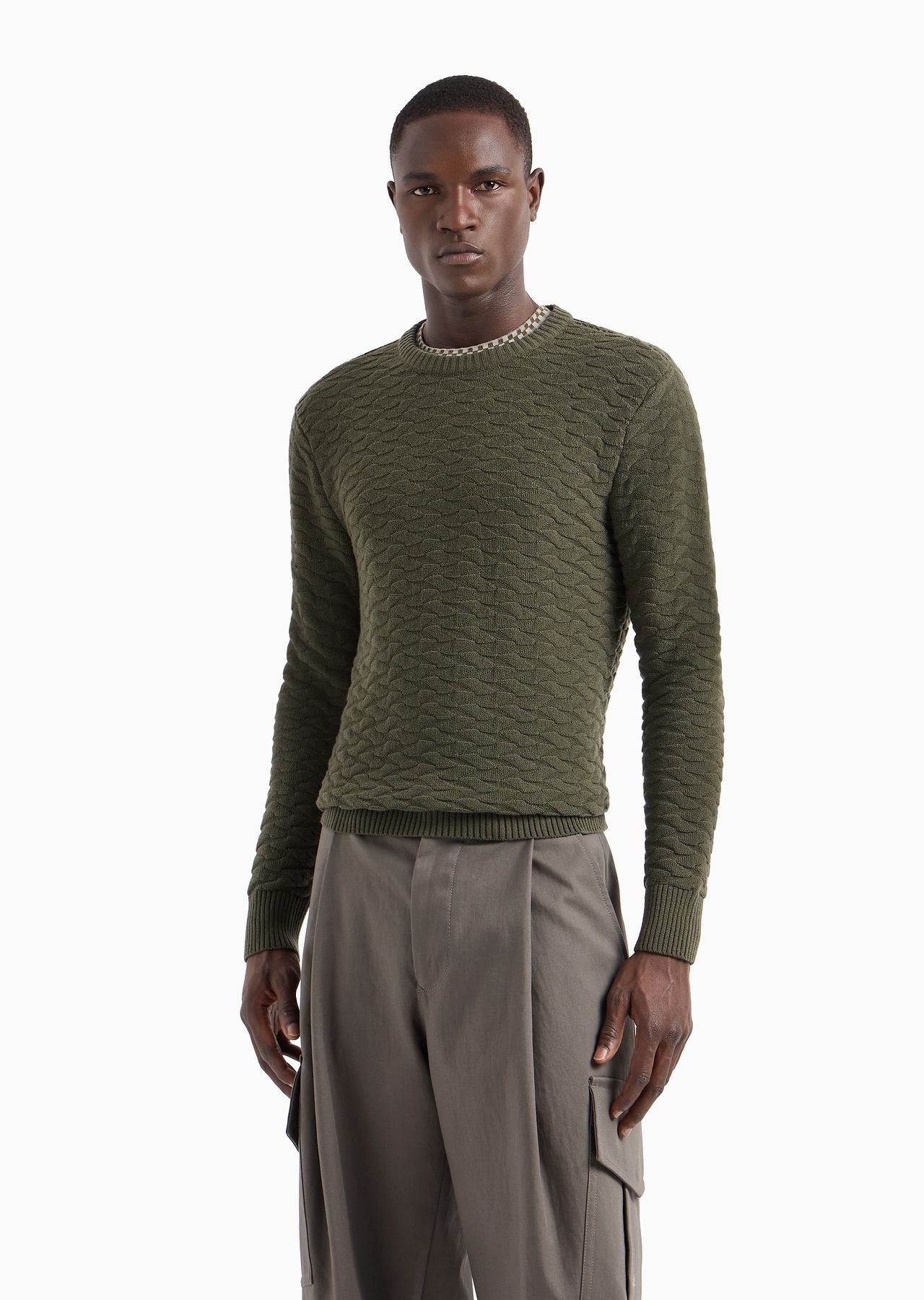 Jacquard virgin-wool blend crew-neck jumper - 2