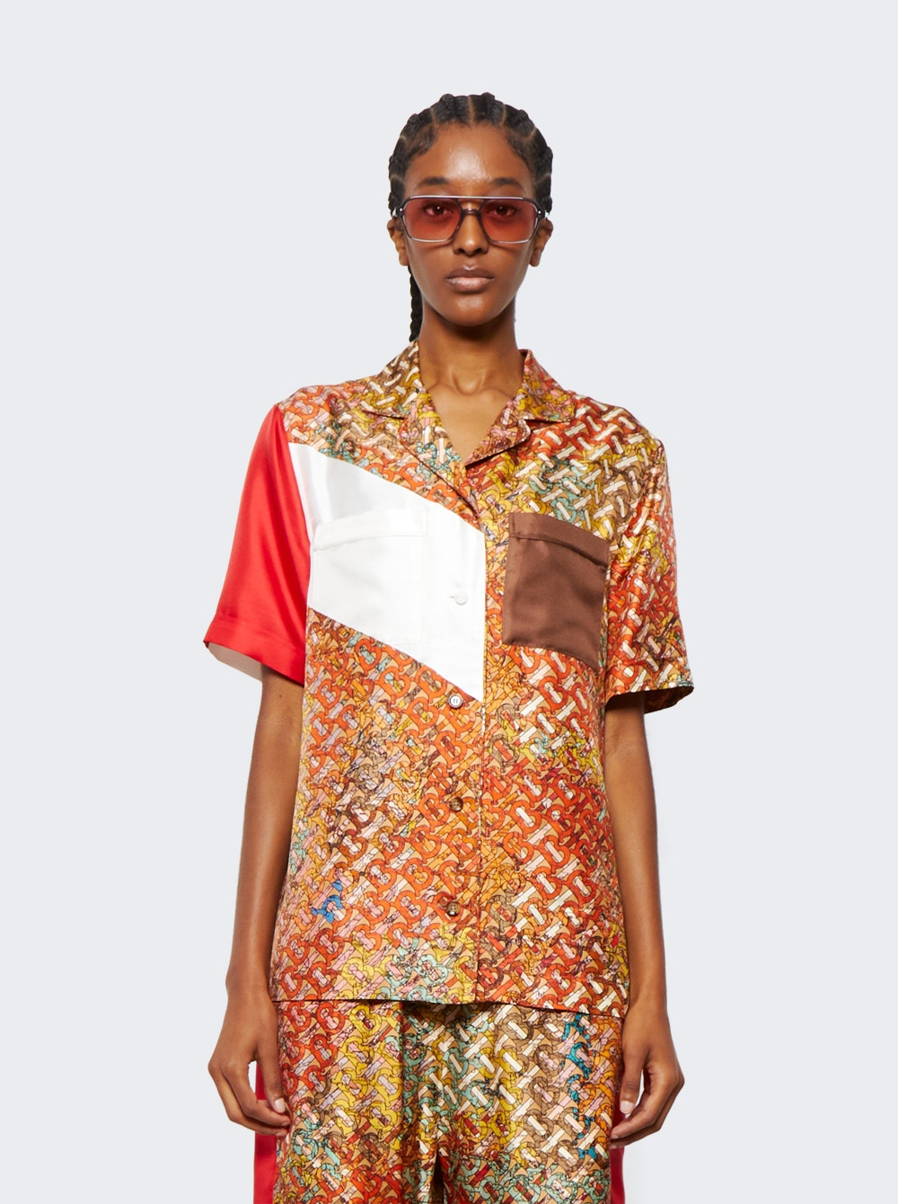 Silk Tierney Shirt Bright Orange - 3