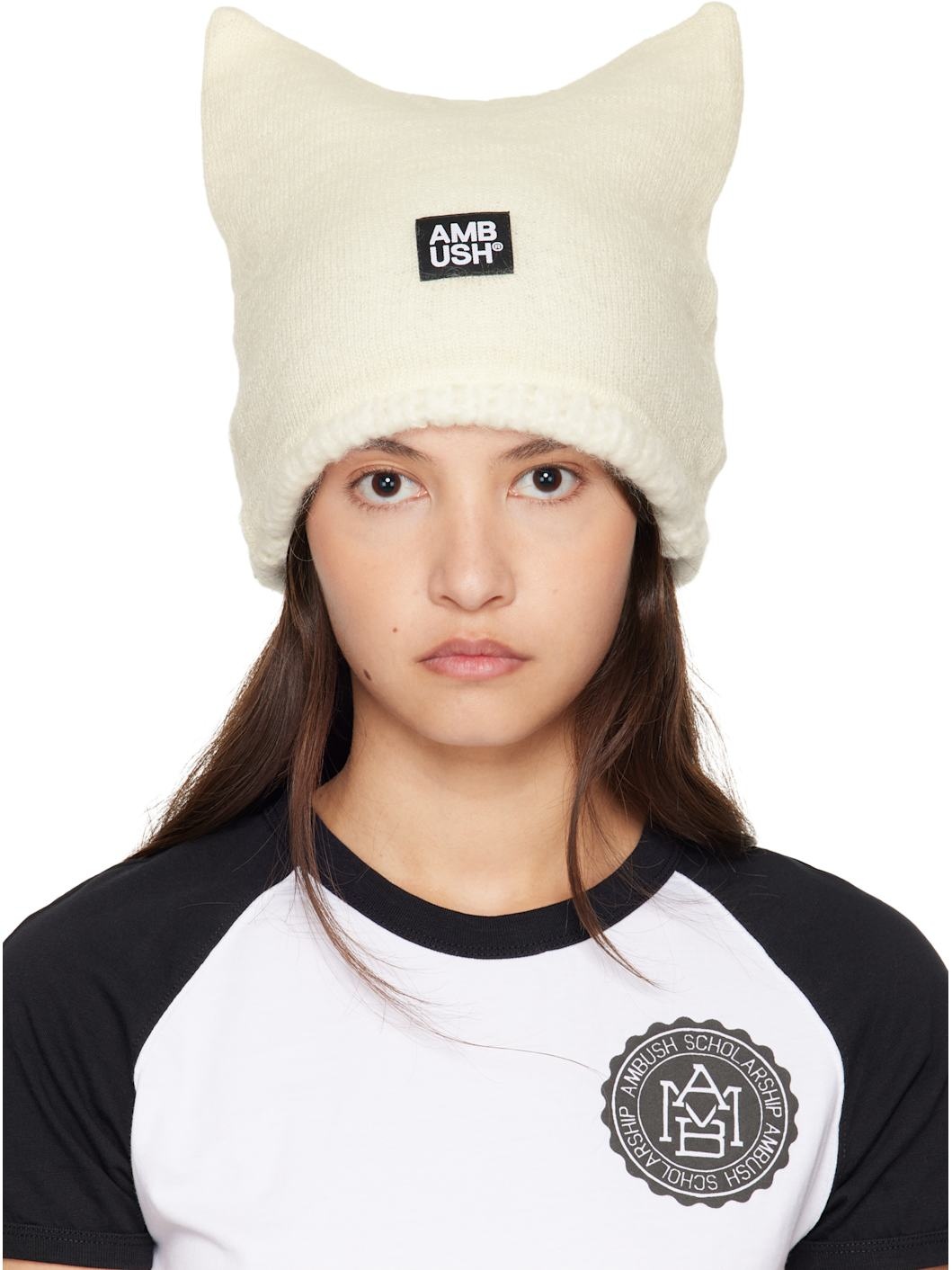 SSENSE Exclusive Off-White Rave Beanie - 1
