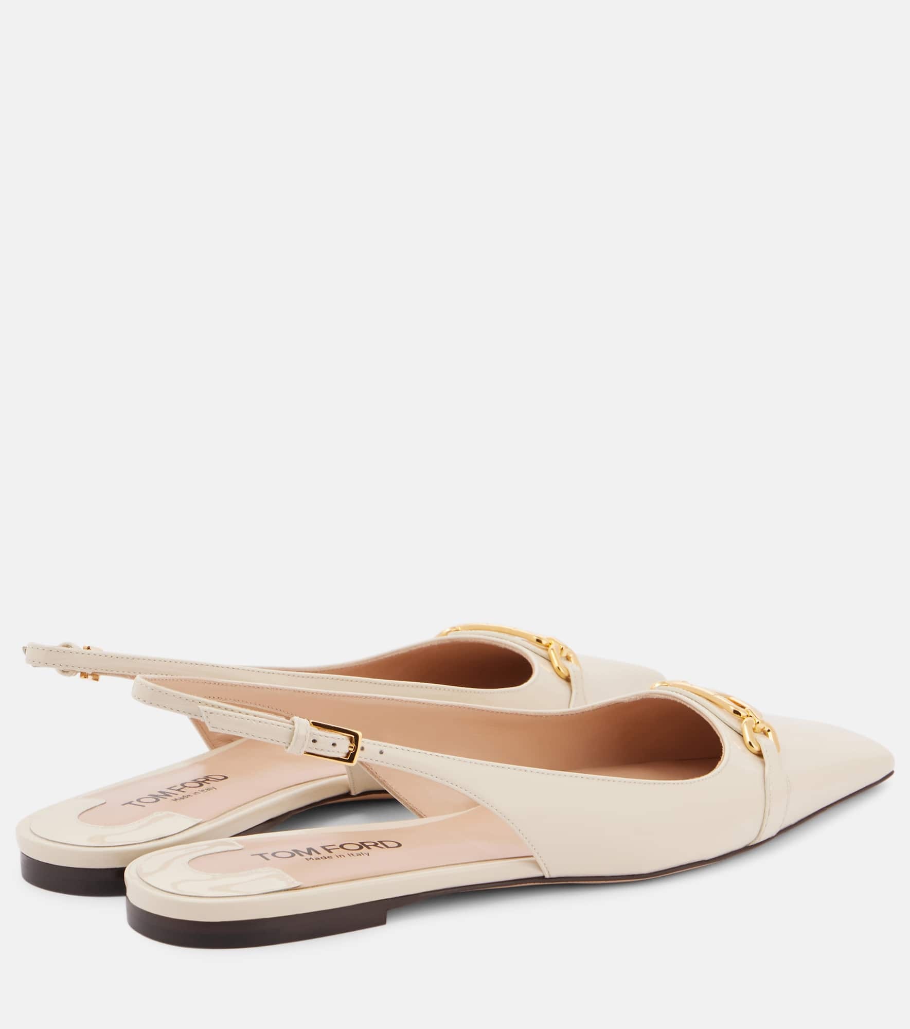 Patent leather slingback flats - 2