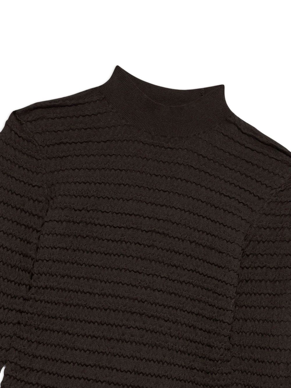 smocked mock-neck jumper - 2