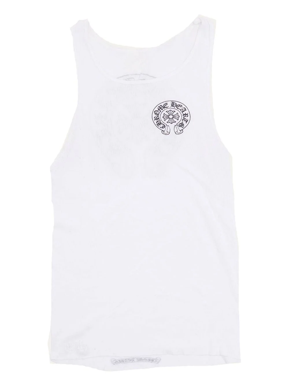 horseshoe-motif ribbed tank top - 1