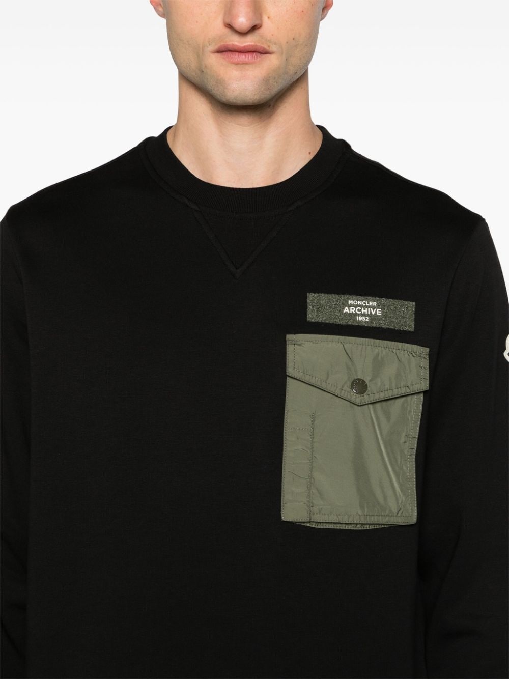 logo-patch cotton-blend sweatshirt - 5