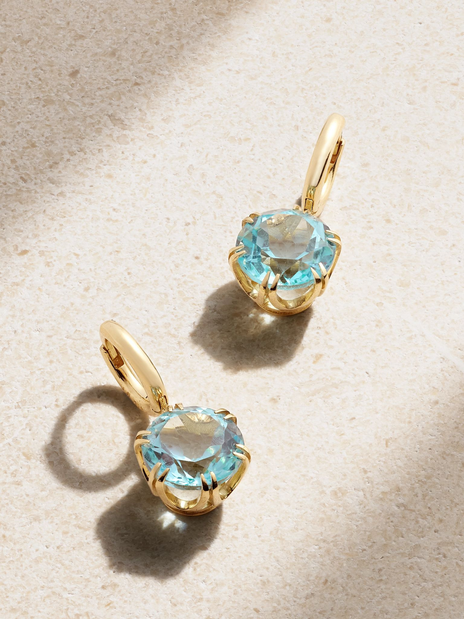 Mini Crown 18-karat gold topaz earrings Gold - 1