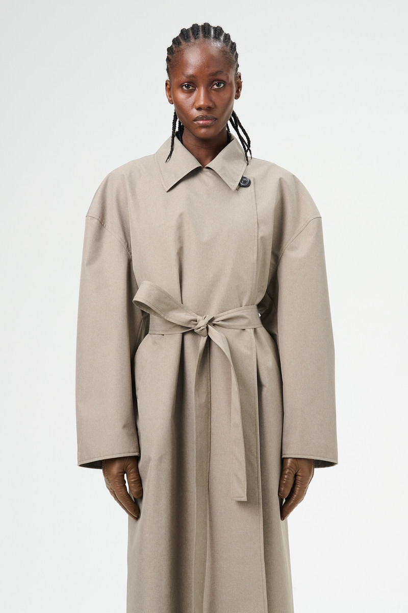 Our Legacy Court Coat Doubleganger Beige Mel Nylon outlook