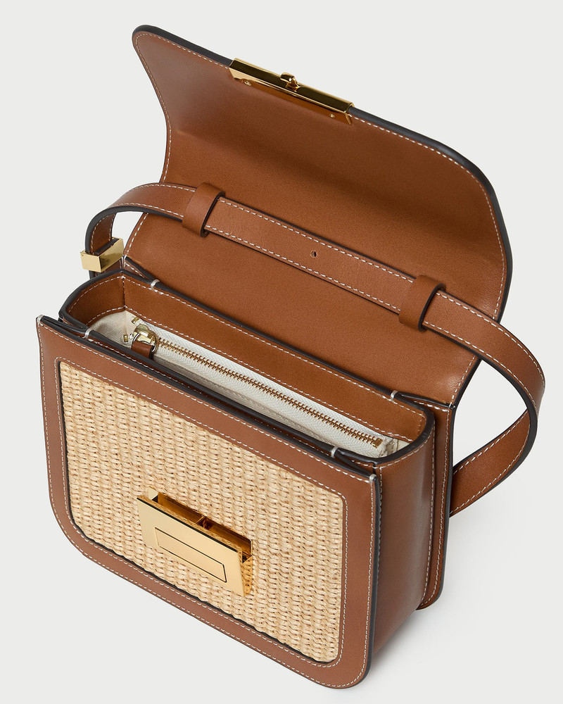 Desi Natural/Cacao Straw Crossbody 4