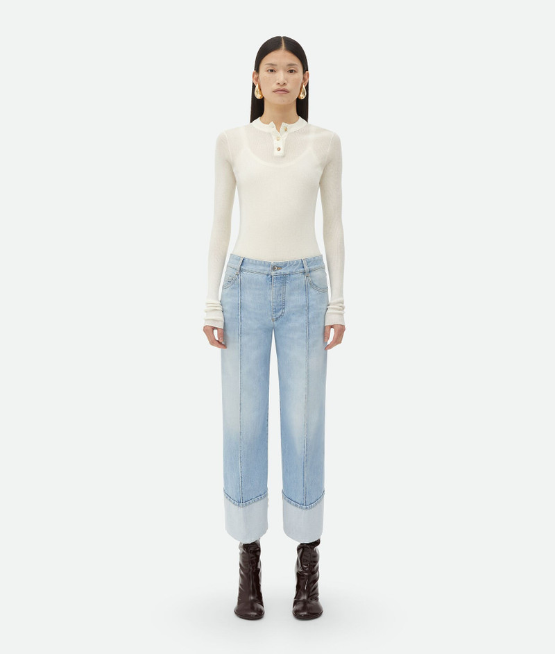 Bottega Veneta Curved Shape Light Bleached Denim outlook