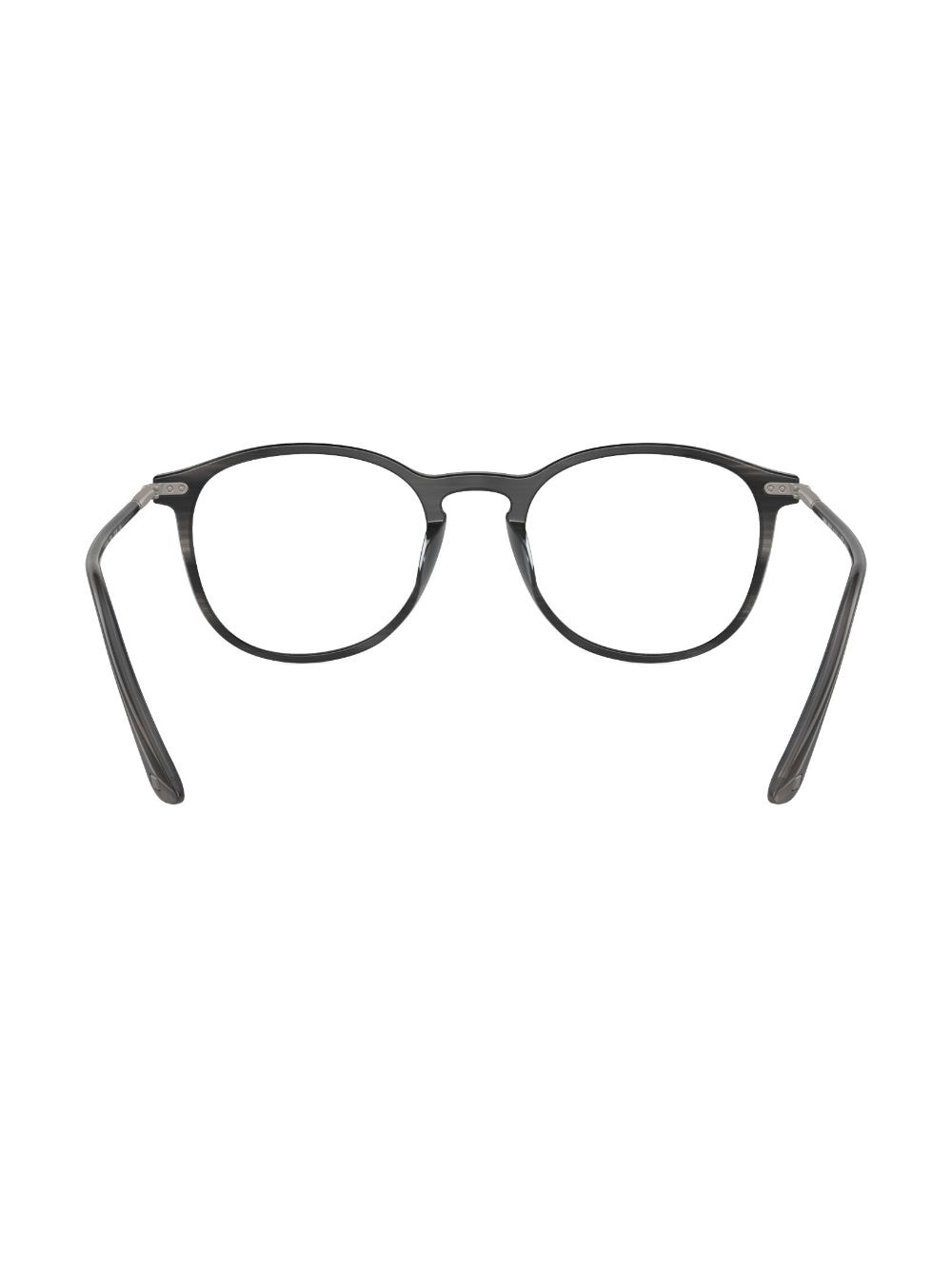 striped round-frame glasses - 4