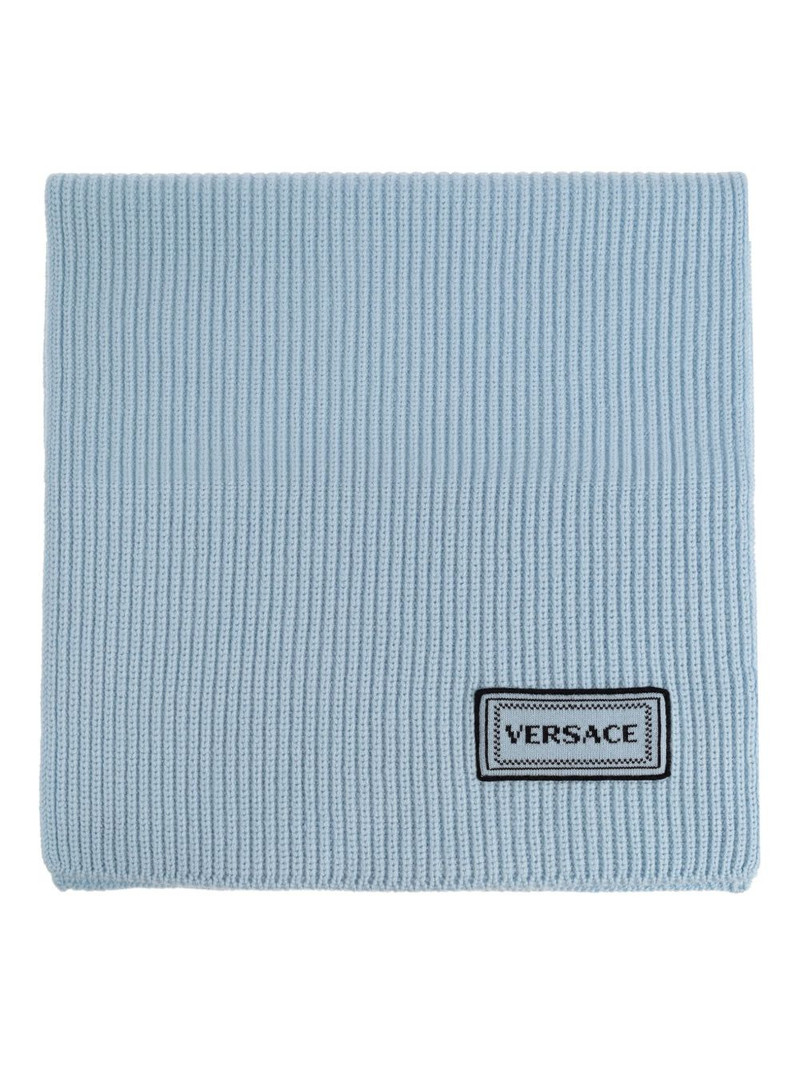 ribbed logo-detail scarf 1
