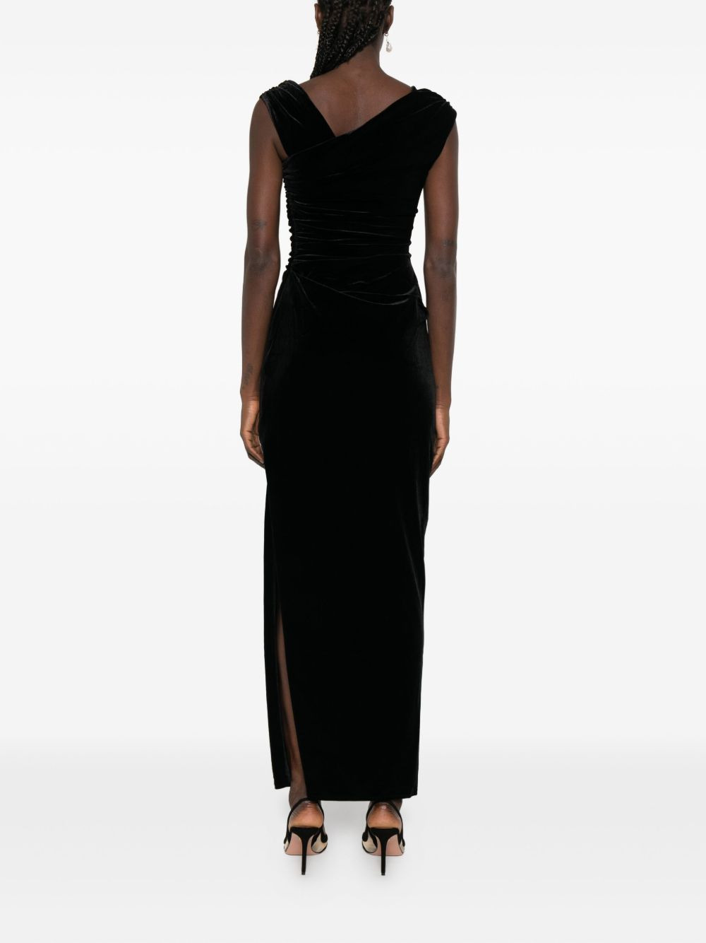 Ettore draped velvet dress - 4