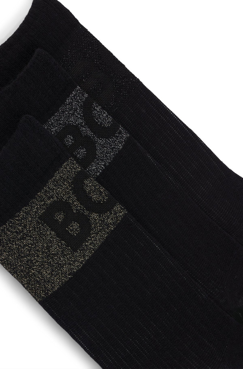 BOSS THREE-PACK OF SHORT SOCKS WITH LOGOS outlook