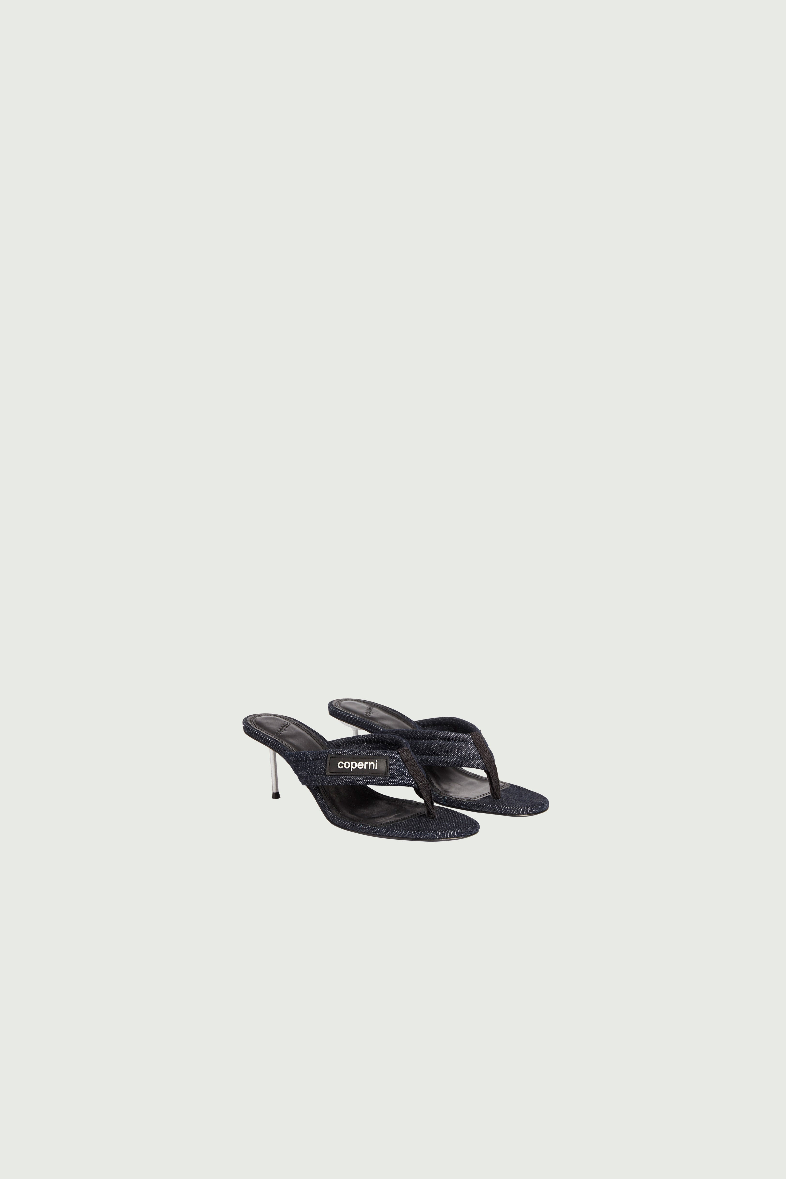 Denim Branded Thong Sandal - 2