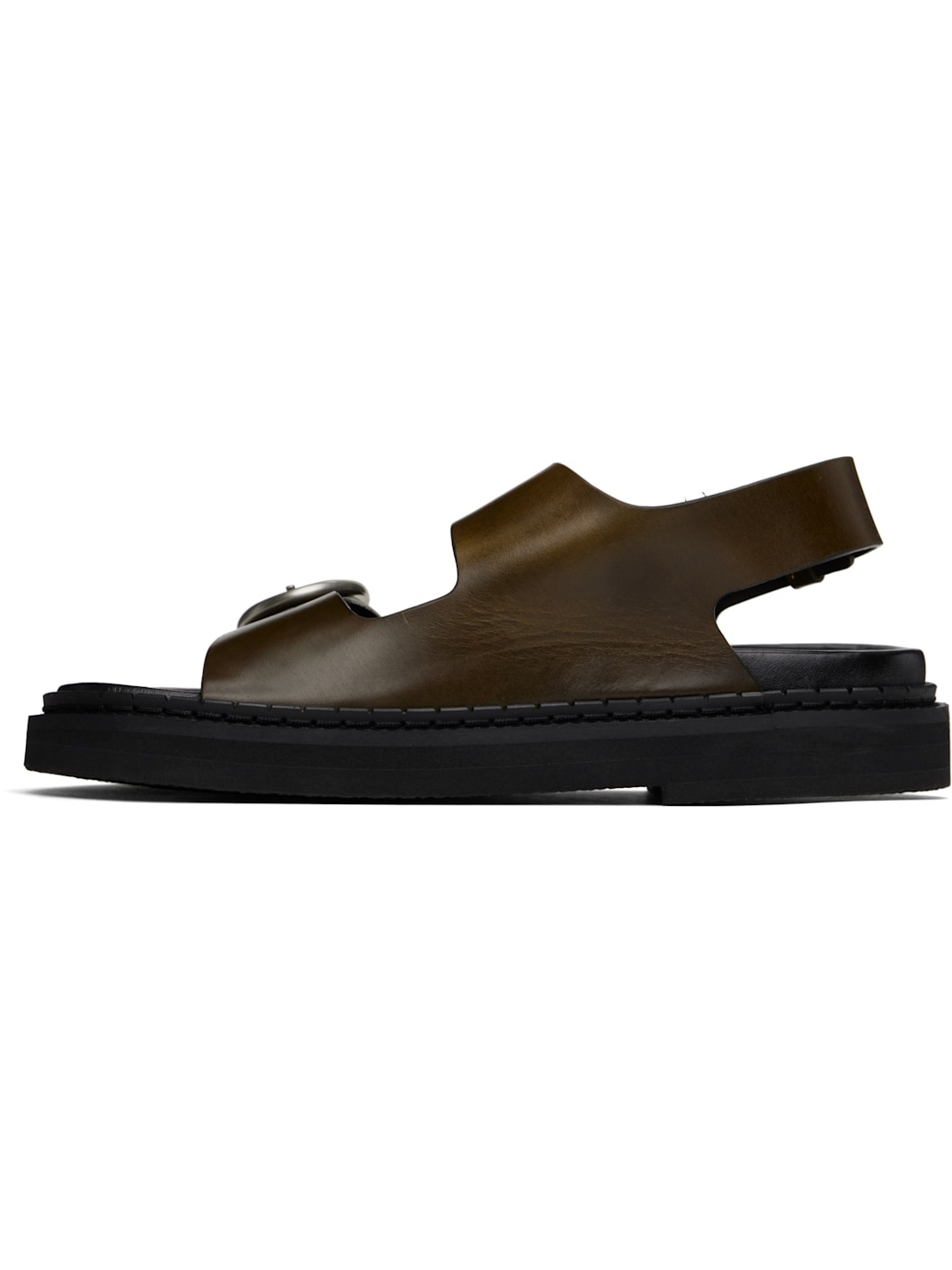 Khaki Fussbet Midi Sandals - 3