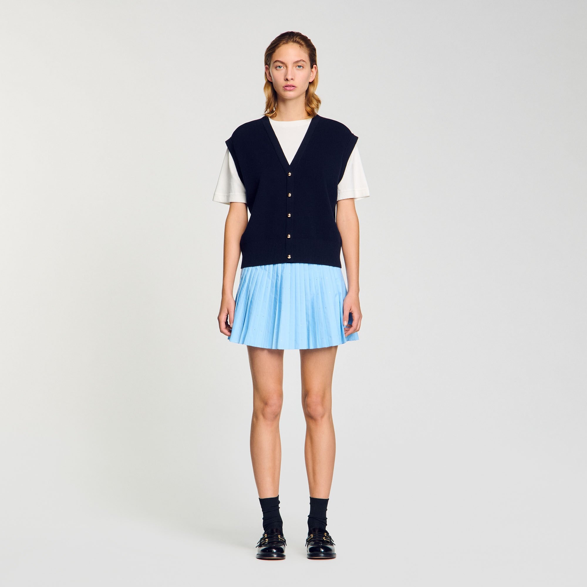 TWO-TONE WOOL AND CASHMERE SWEATER - 2