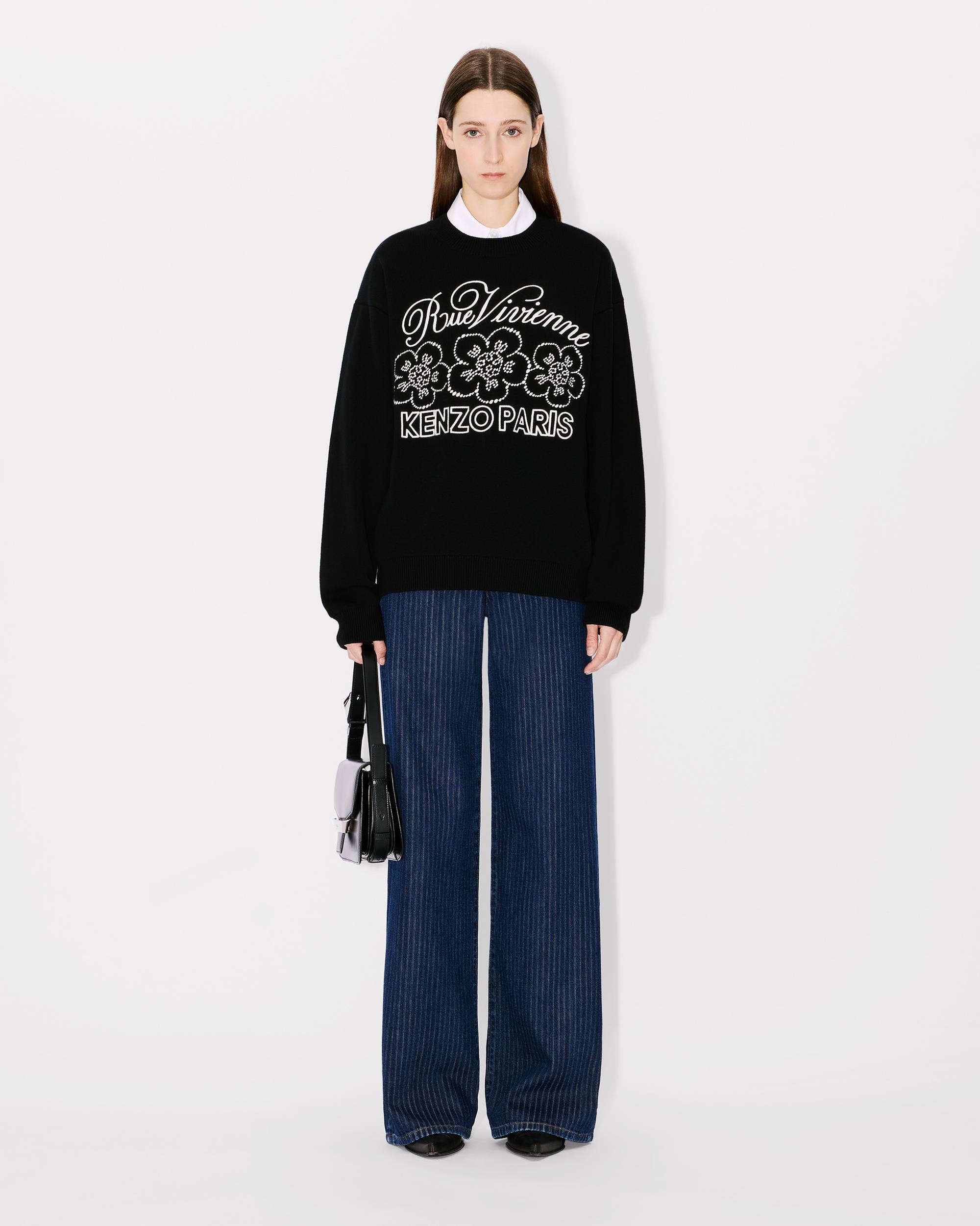 'KENZO Constellation' genderless embroidered jumper in wool and cotton - 5