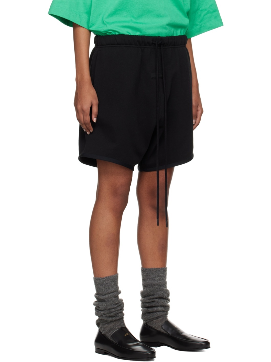 Black Drawstring Shorts - 2