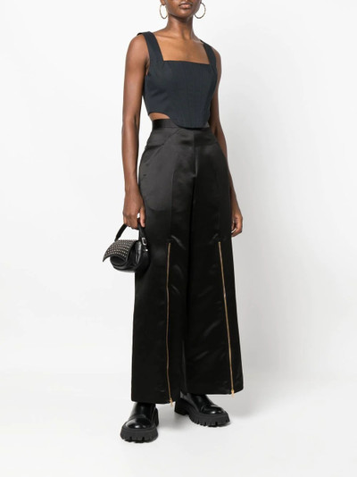 UNDERCOVER zip-detailed wide-leg trousers outlook
