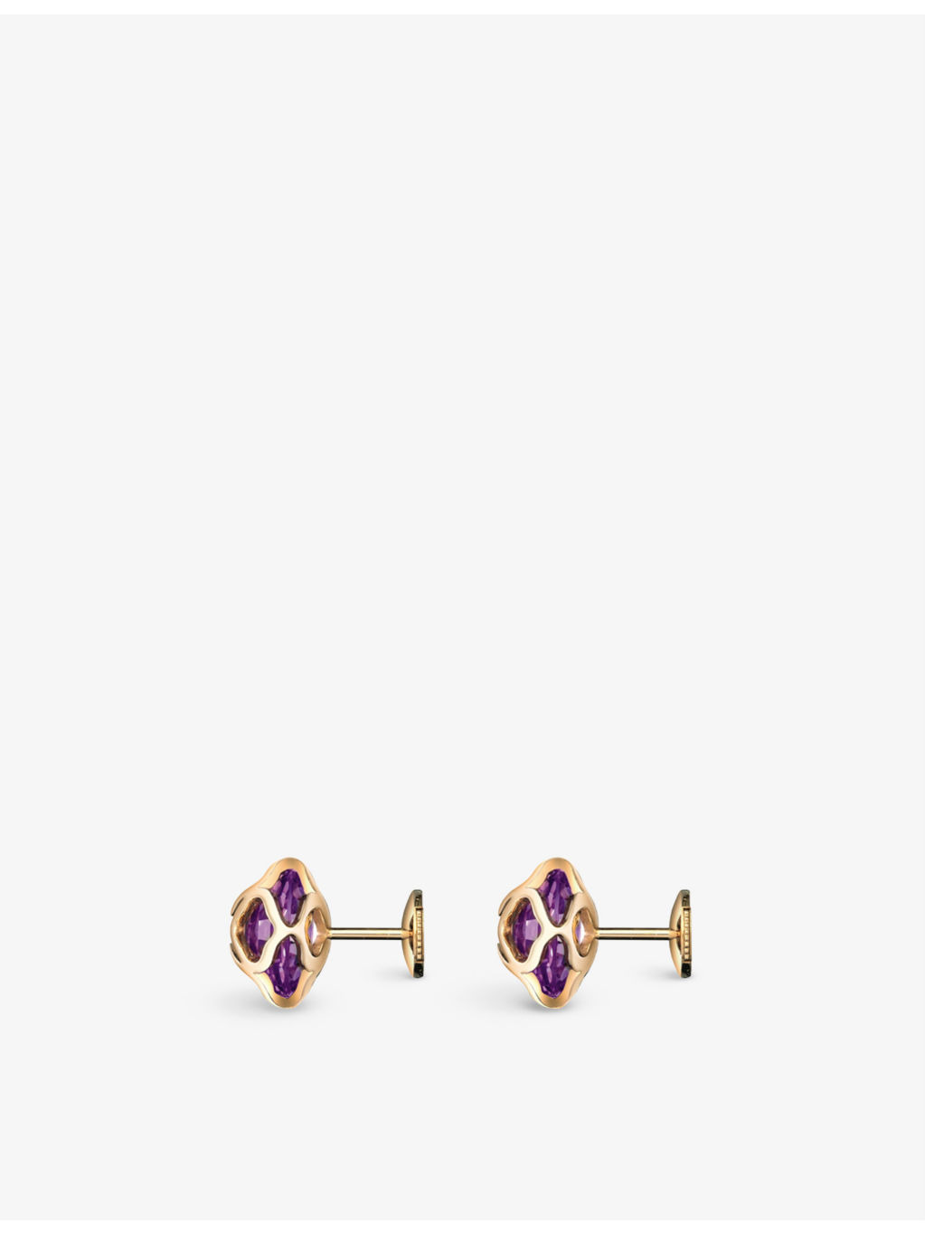 IMPERIALE 18ct rose-gold and amethyst earrings - 3