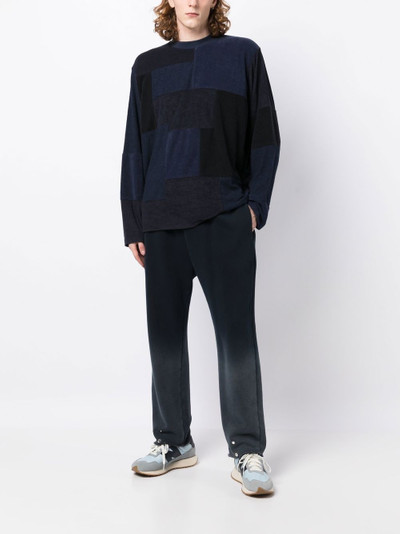 White Mountaineering slouchy paneled jumper outlook
