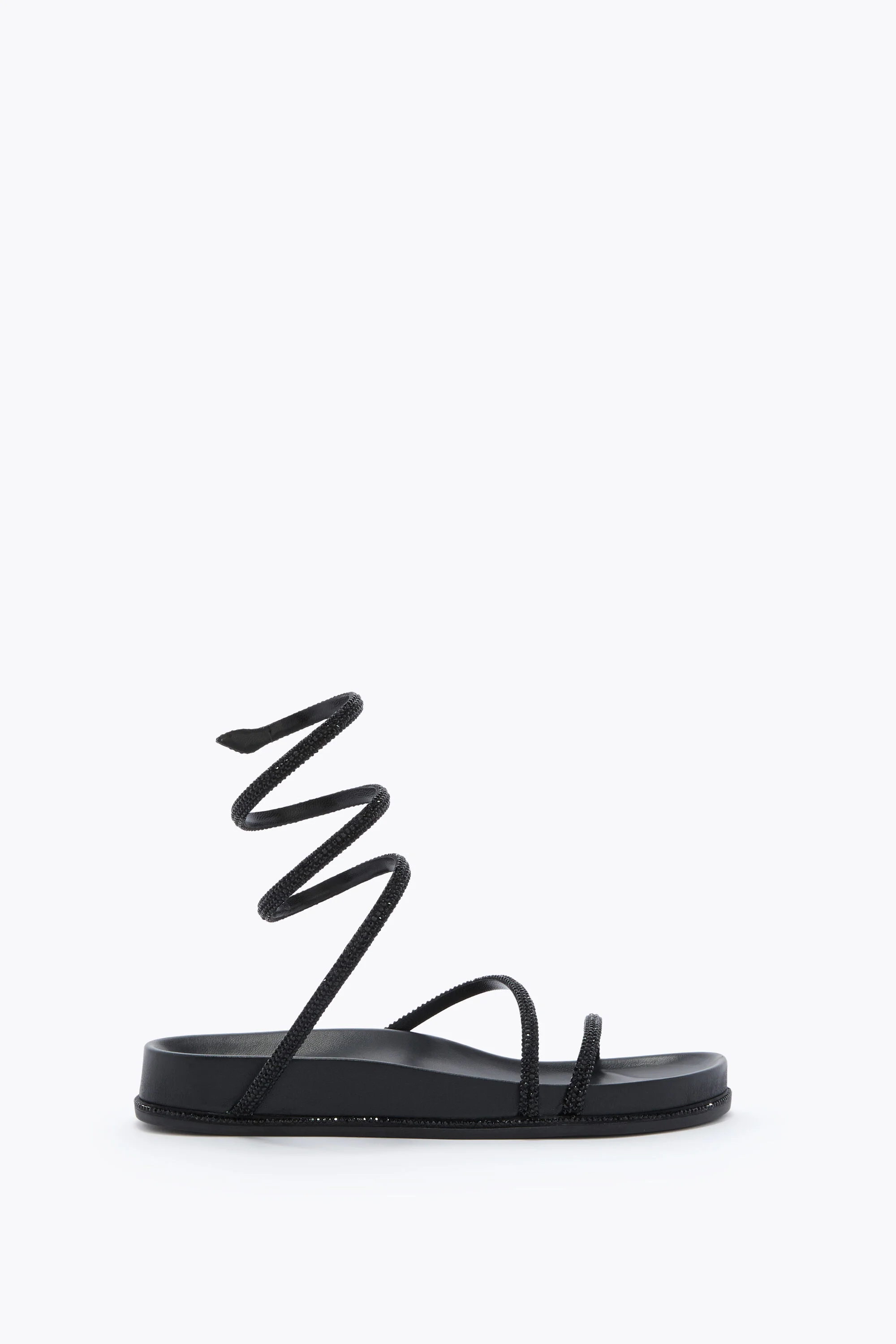 GISELE BLACK FLATFORM SANDAL 20 - 1