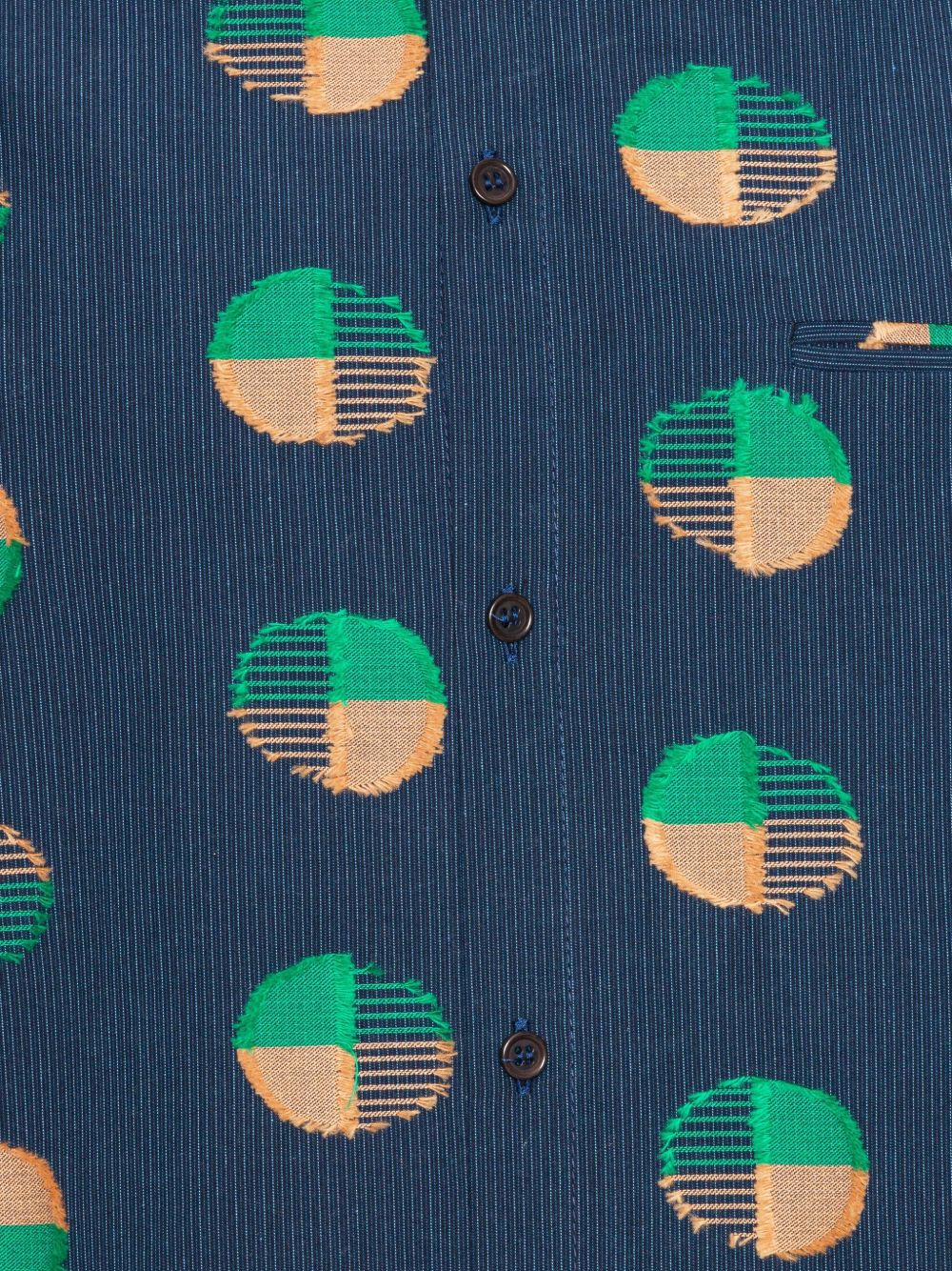 frayed-circle cotton shirt - 3