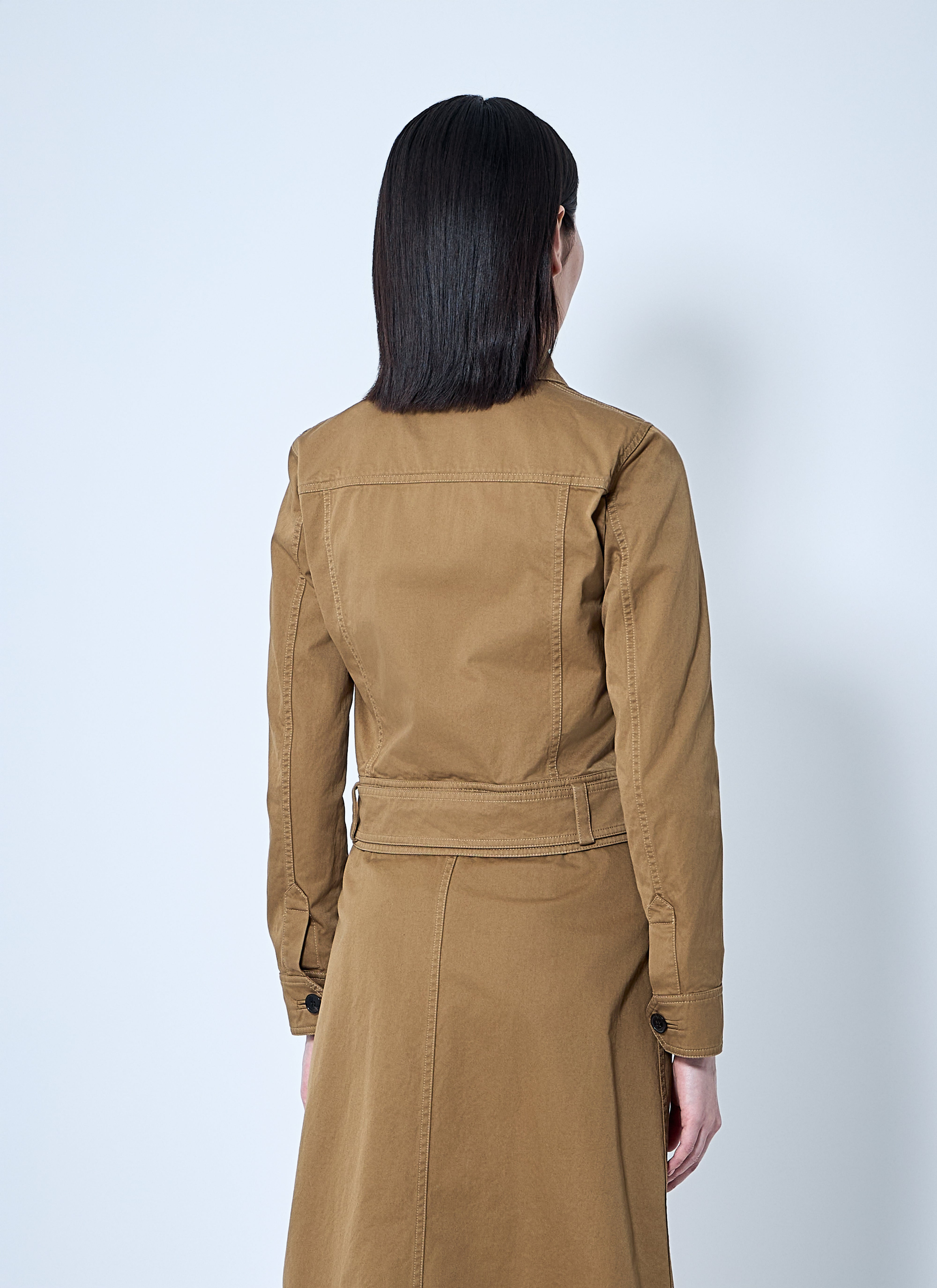Saint Laurent Women Cotton Serge Crop Jacket - 4