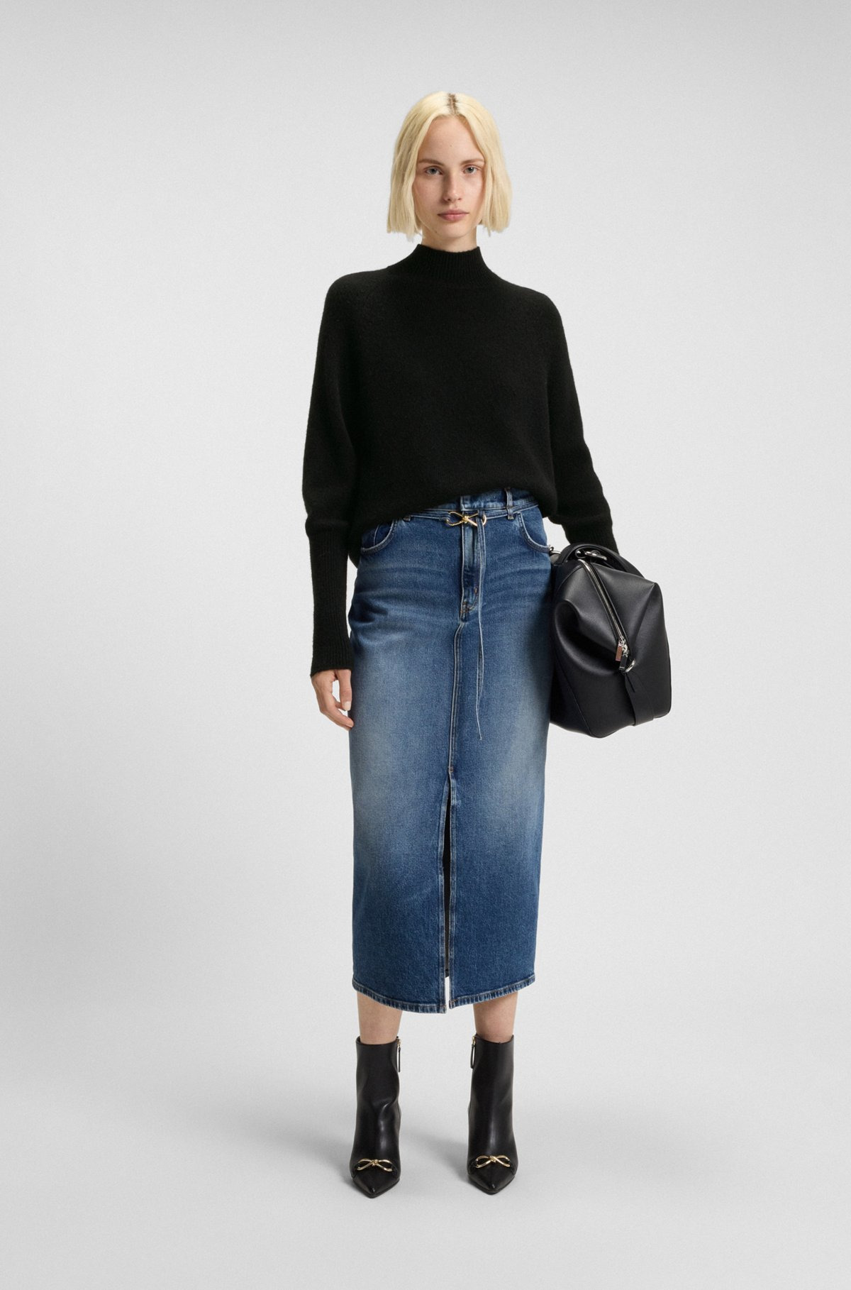 RELAXED-FIT MOCK-NECK SWEATER IN A WOOL BLEND - 3