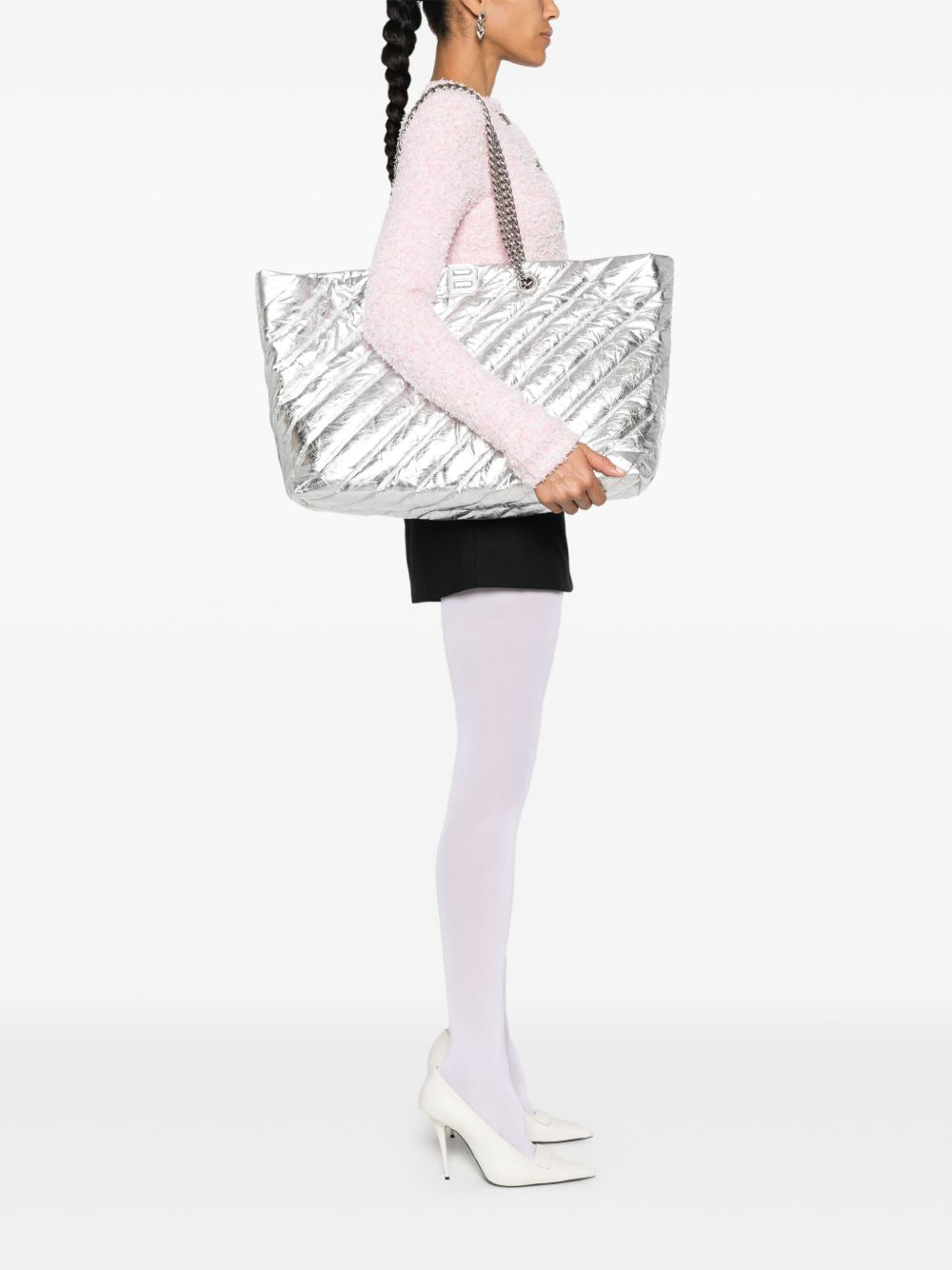 large Crush metallic tote bag - 2