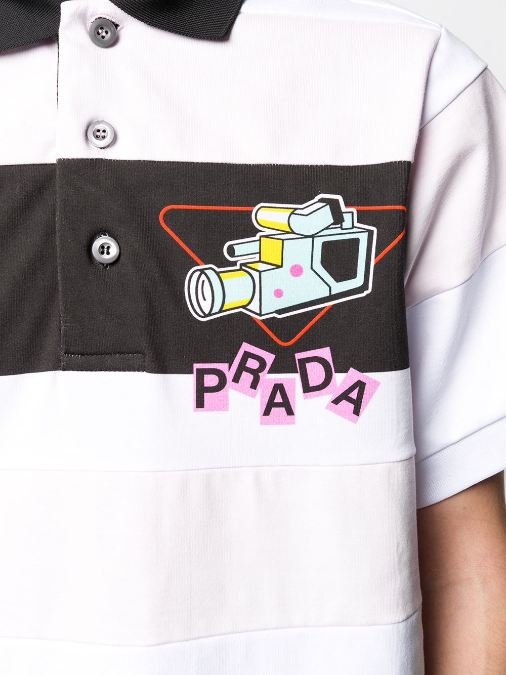 oversized stripe polo shirt - 5