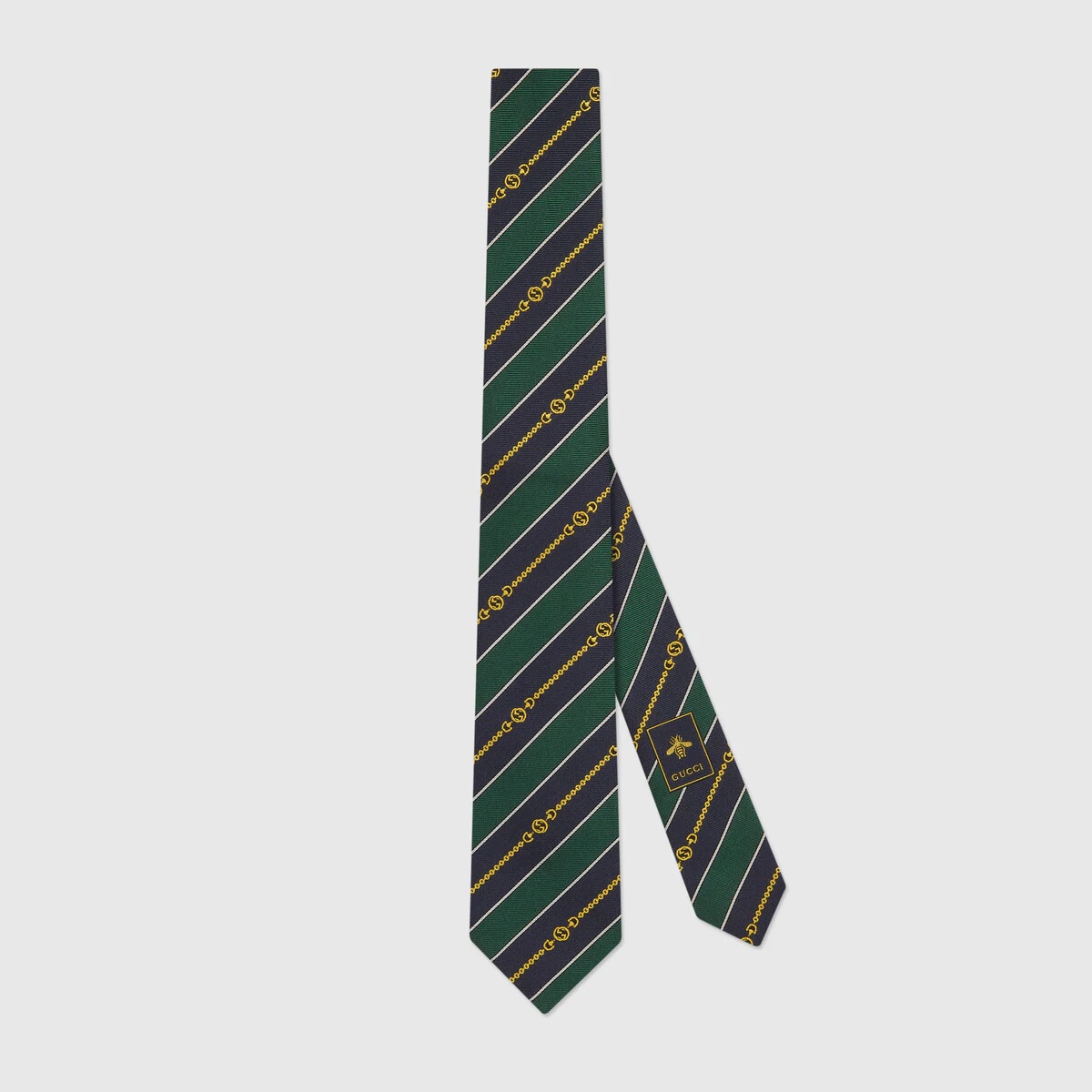 Interlocking G chain jacquard silk tie - 1