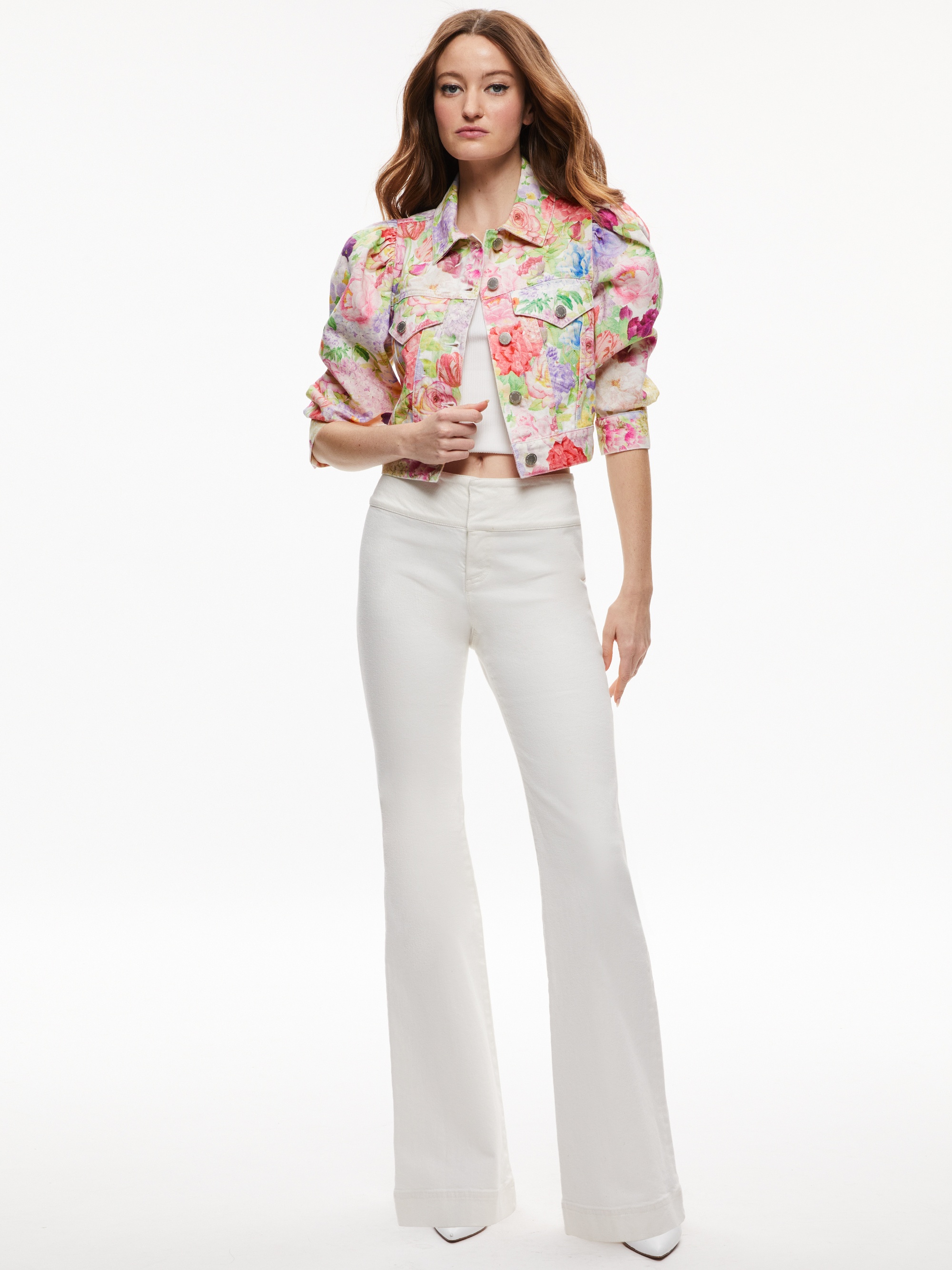 LANA PUFFED SLEEVE DENIM JACKET - 5