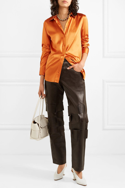 Bottega Veneta Metallic silk-charmeuse shirt  outlook