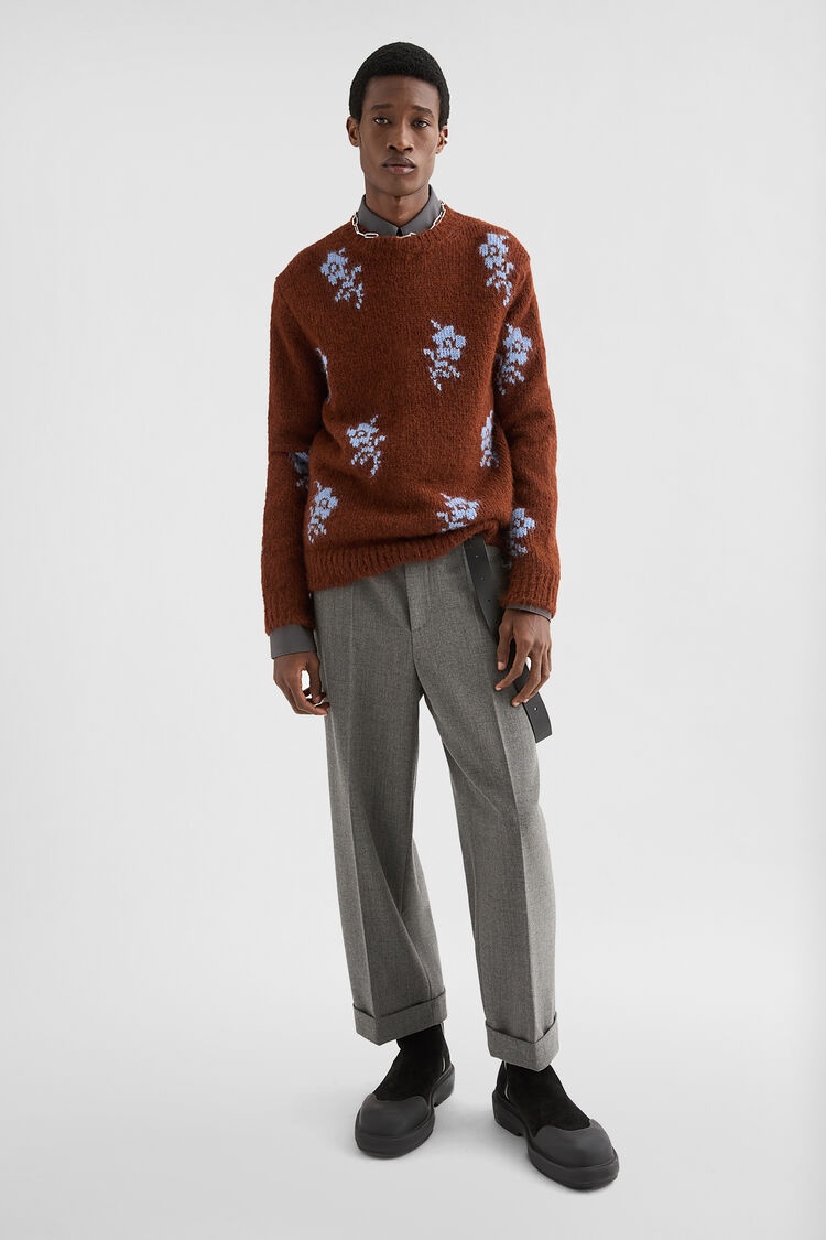 Wool Blend Crew-Neck Sweater - 6