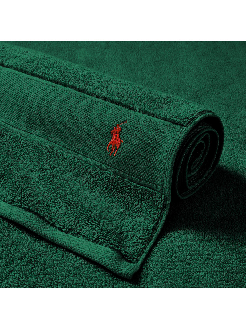 Polo Player Cotton Bath Mat - College Green 1