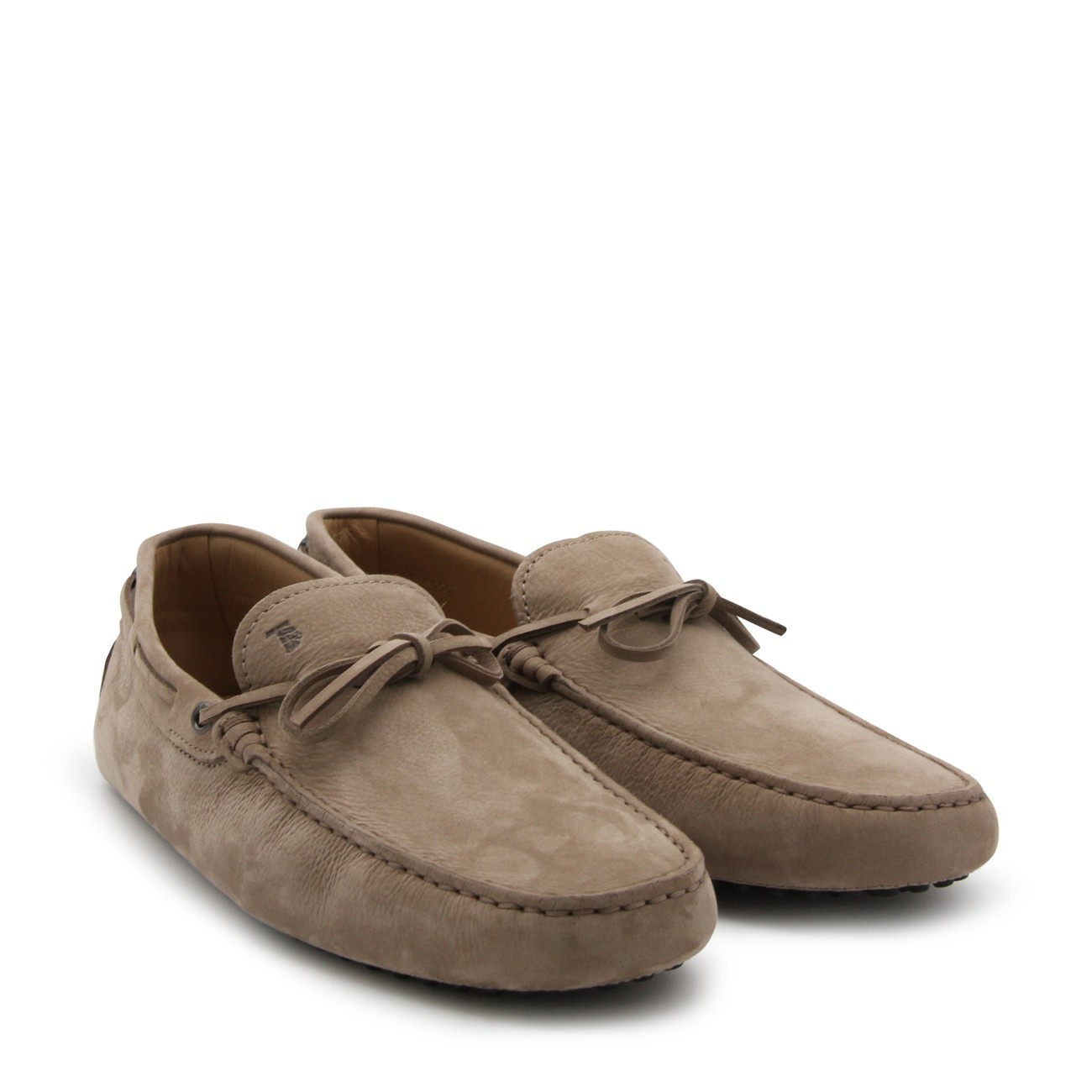 beige suede gommino loafers - 2