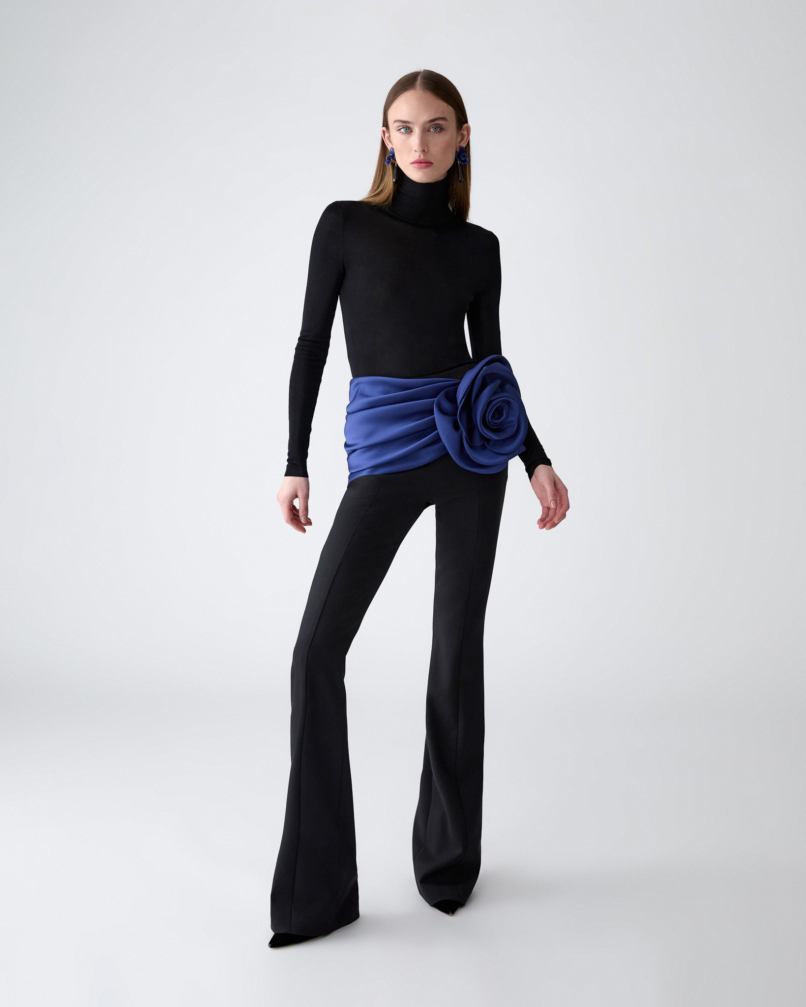 Rosette-Sash Bootcut Pant - 4