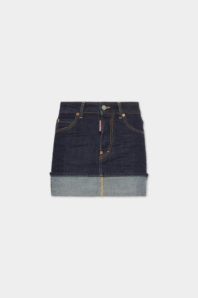DARK CIMOSA DENIM MINI SKIRT 1