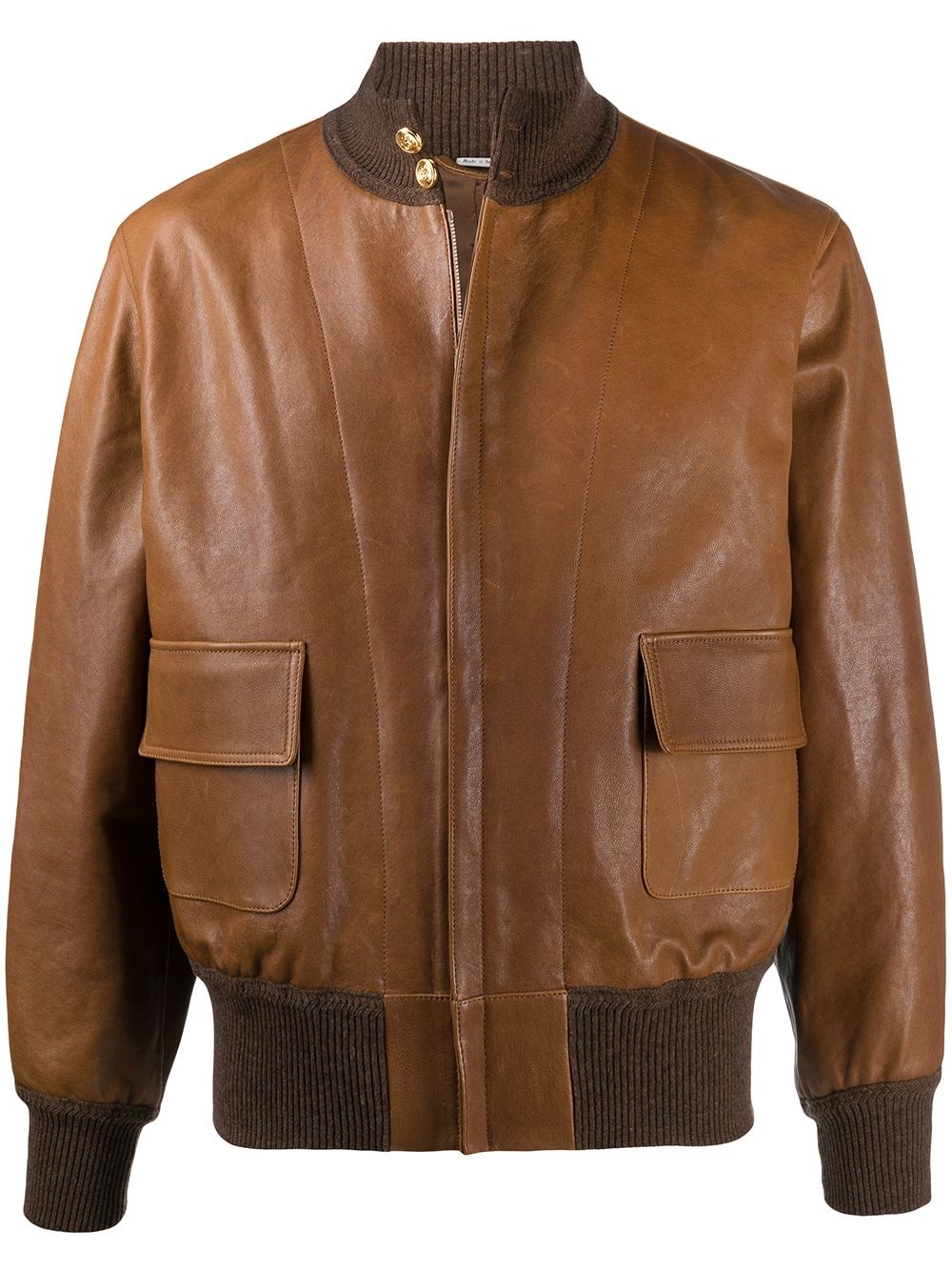 leather bomber jacket - 1