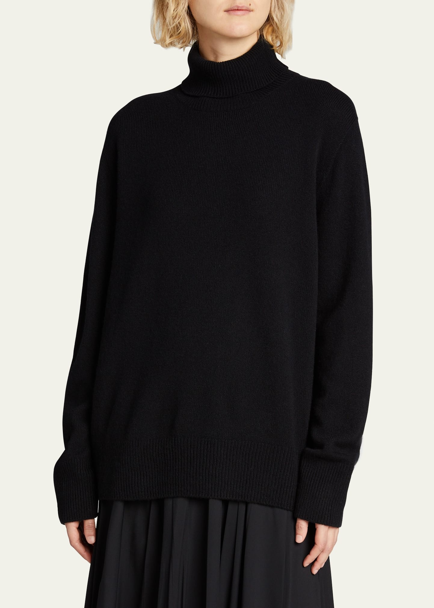Stepny Wool-Cashmere Turtleneck Top - 4