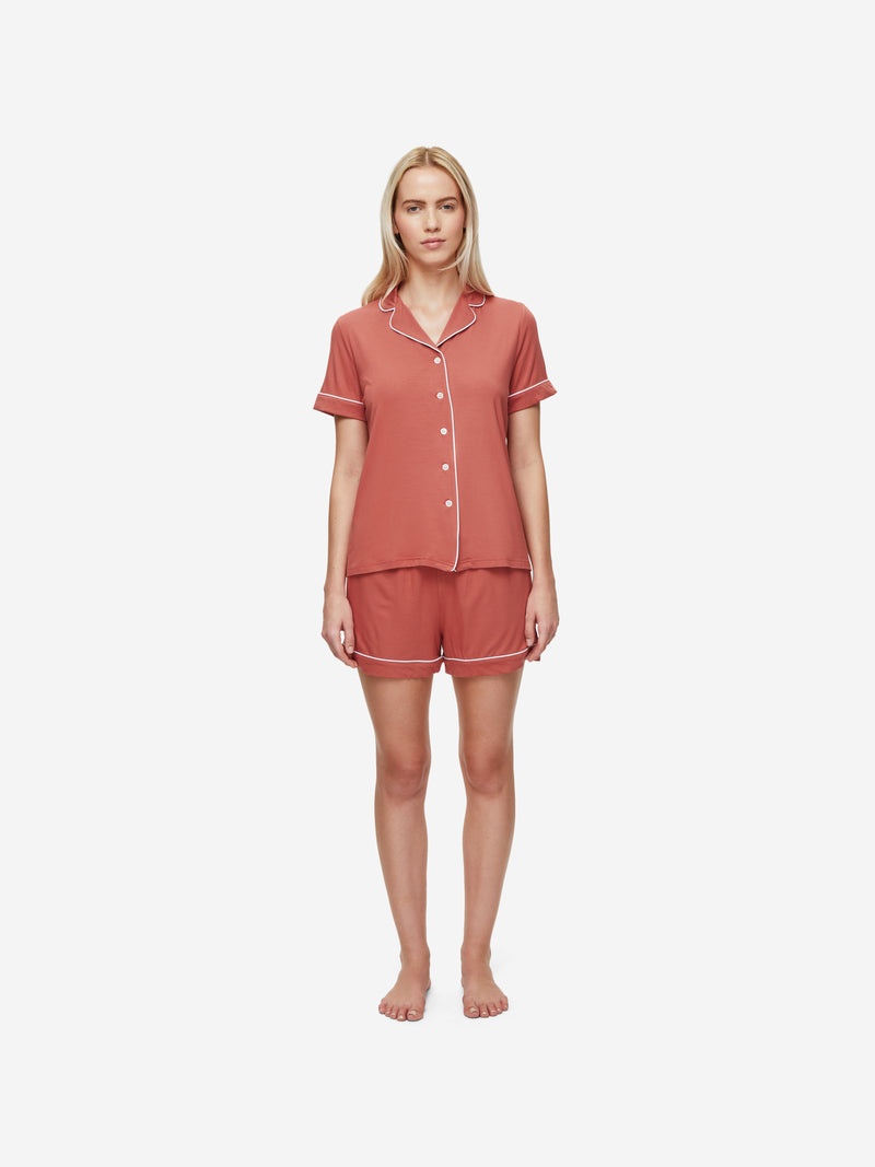 Women's Short Pyjamas Lara Micro Modal Stretch Soft Cedar - 3