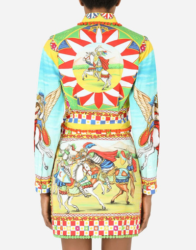 Dolce & Gabbana Cropped Carretto-print shirt outlook