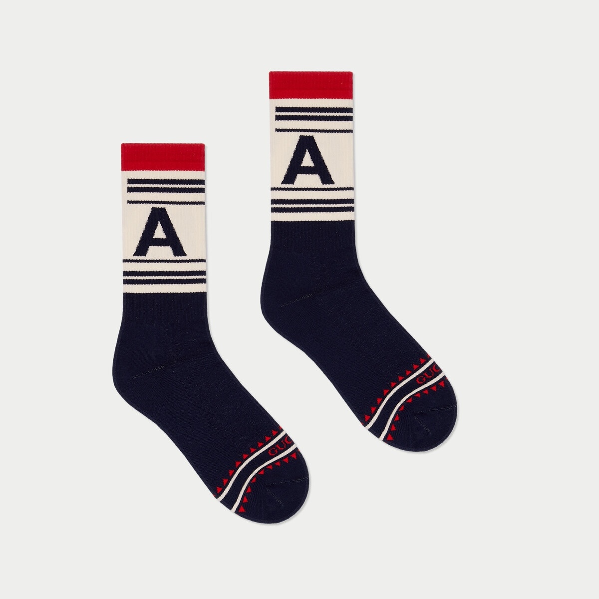 Gucci HA HA HA striped cotton socks - 2