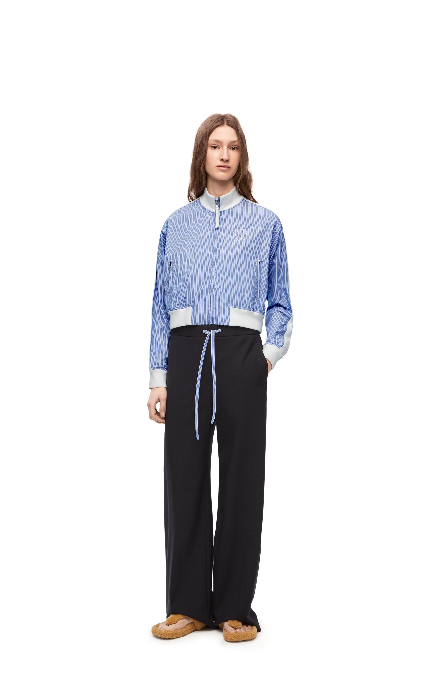 Tracksuit jacket in striped cotton - 2