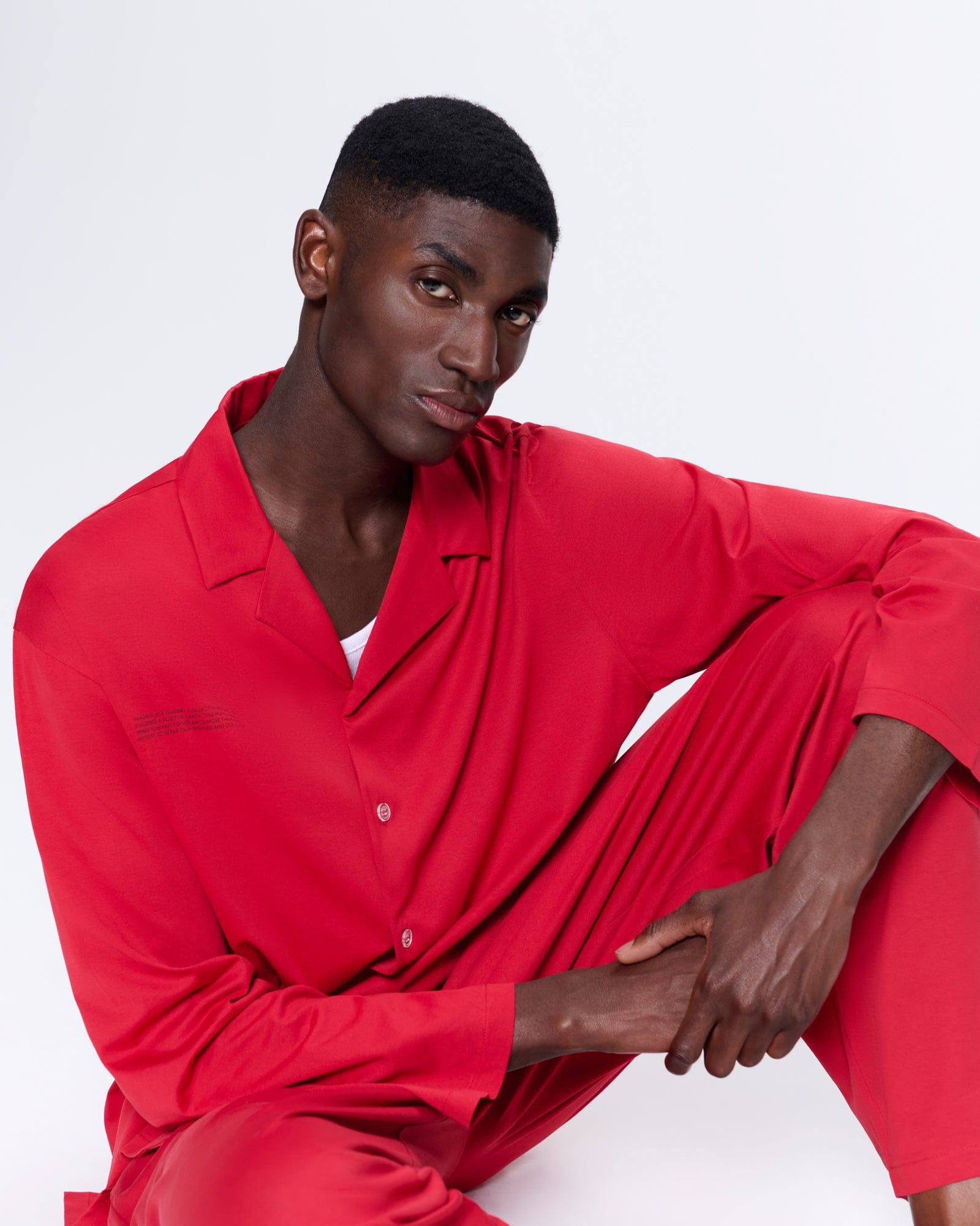 Mens 365 Lightweight Long Pyjama Set  - Goji Red - 4