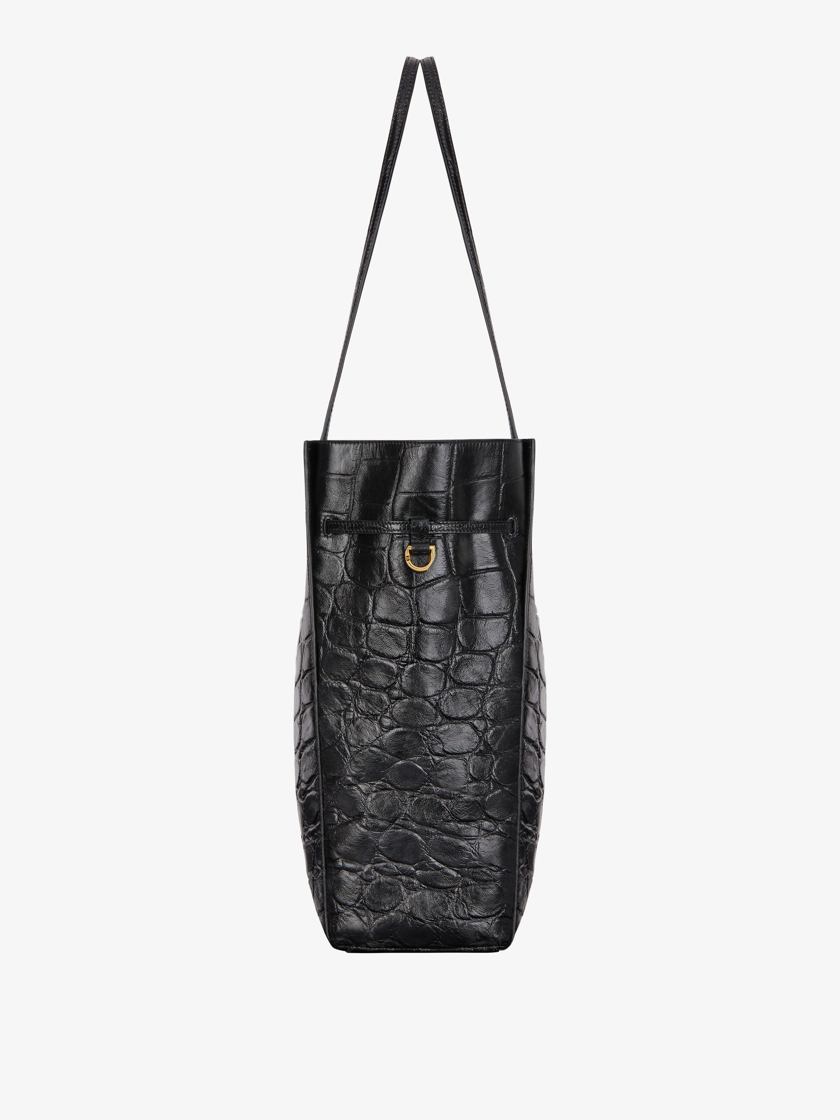 MEDIUM VOYOU TOTE BAG IN CROCODILE EFFECT LEATHER - 4