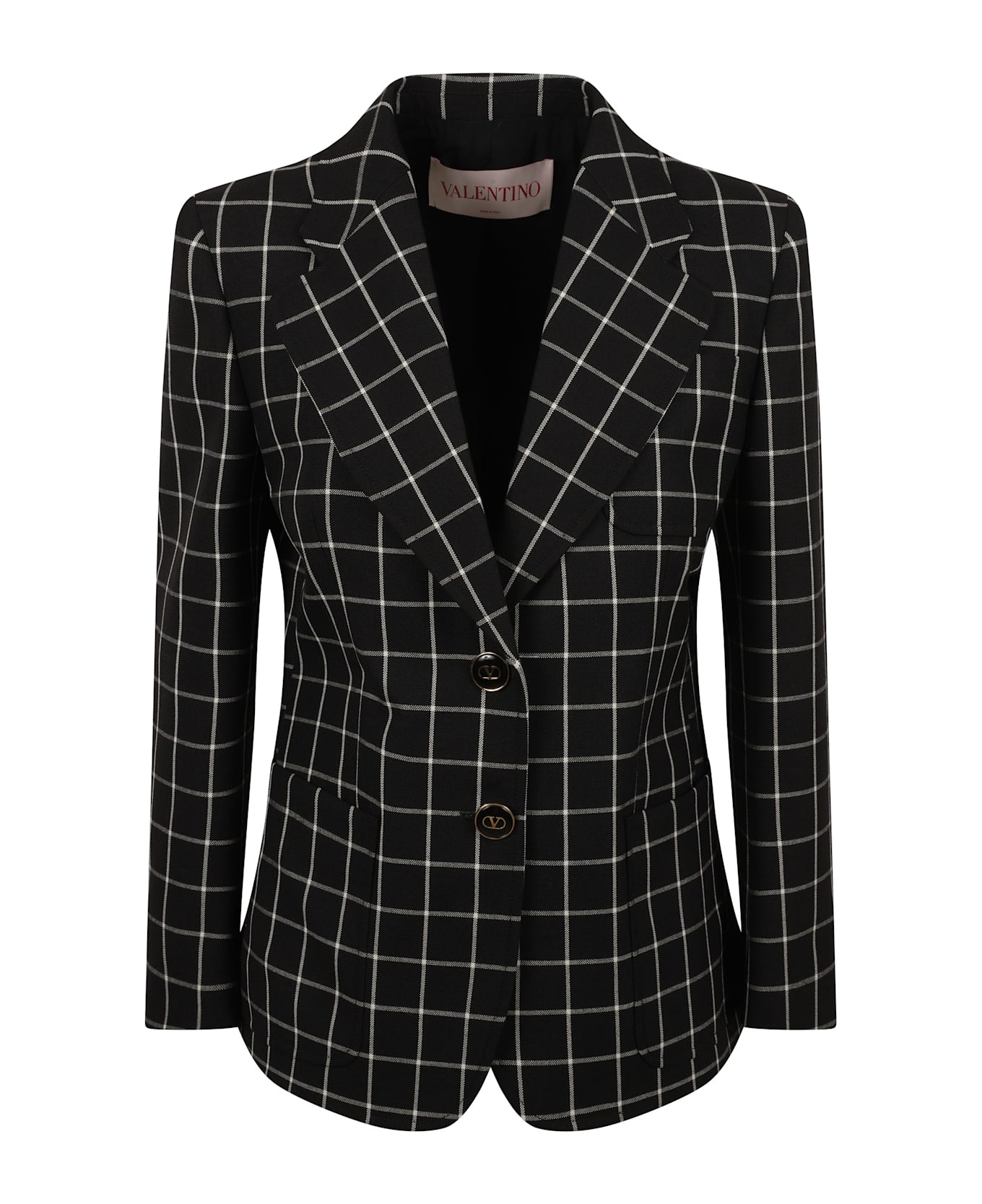 Printed Two-buttoned Blazer - 1
