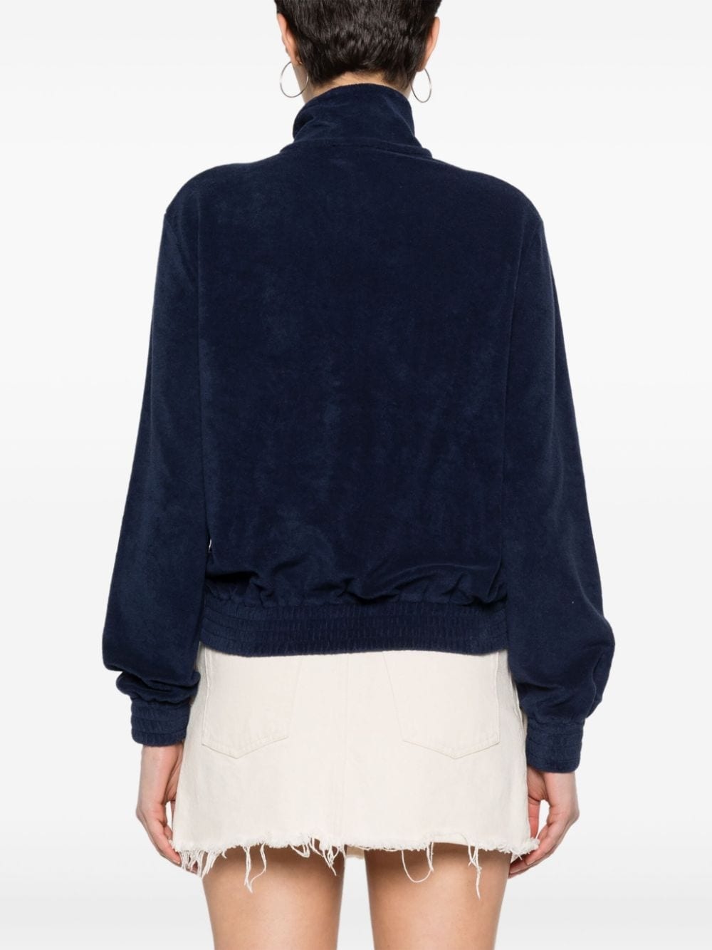 logo-embroidered zip-up sweatshirt - 4