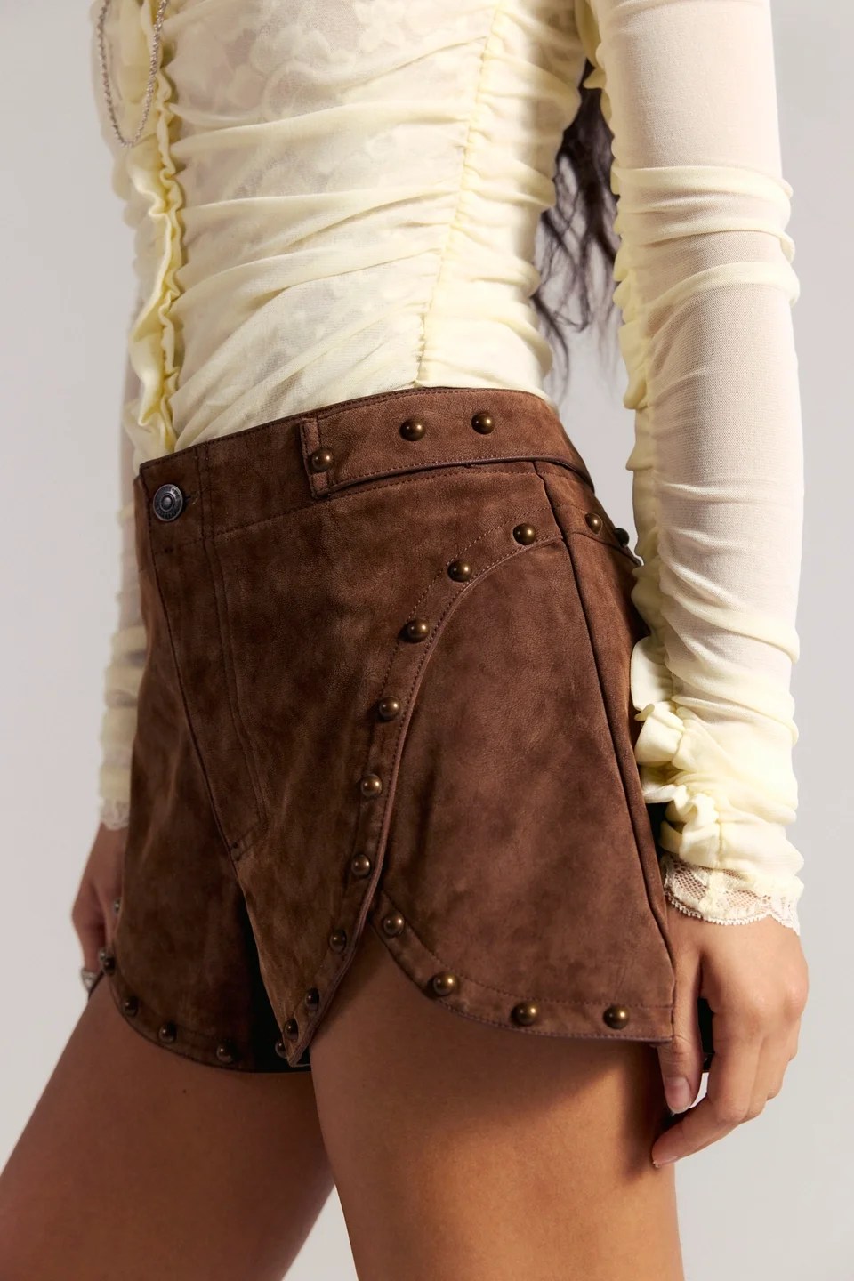 Best Behavior Vegan Suede Shorts - 1