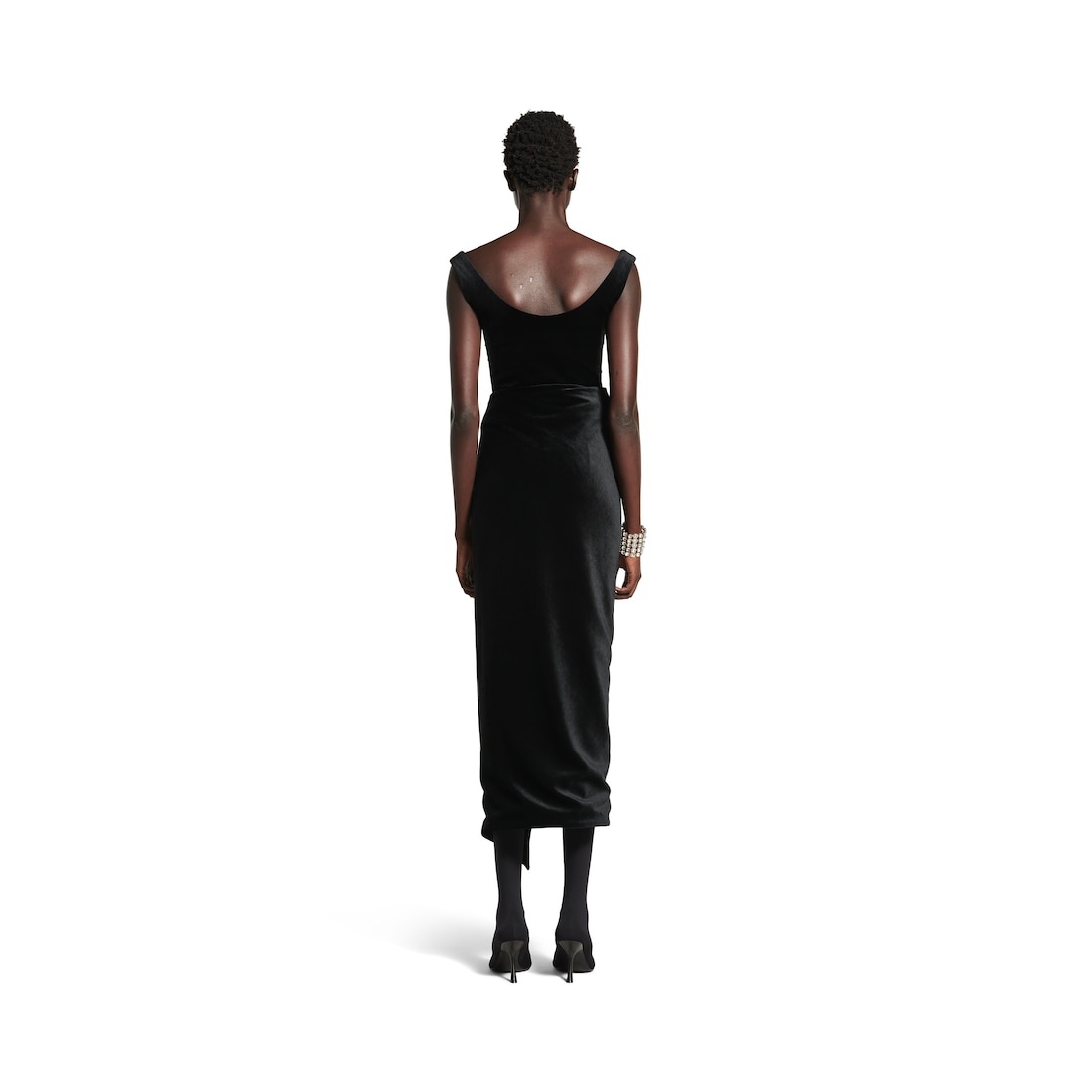 Women's Off-shoulder Top  in Black - 4